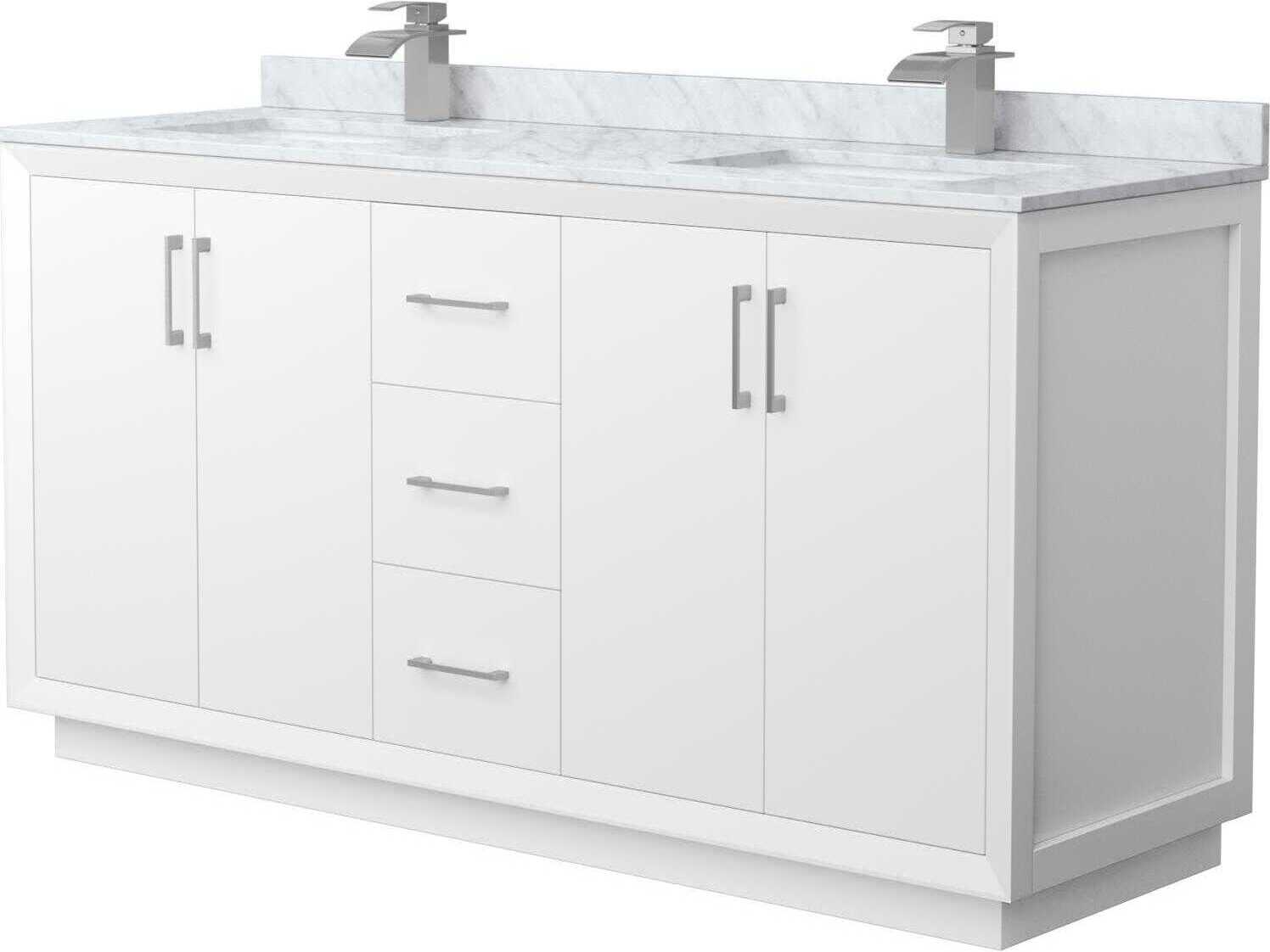 Wyndham Collection Strada 66" White Vanity