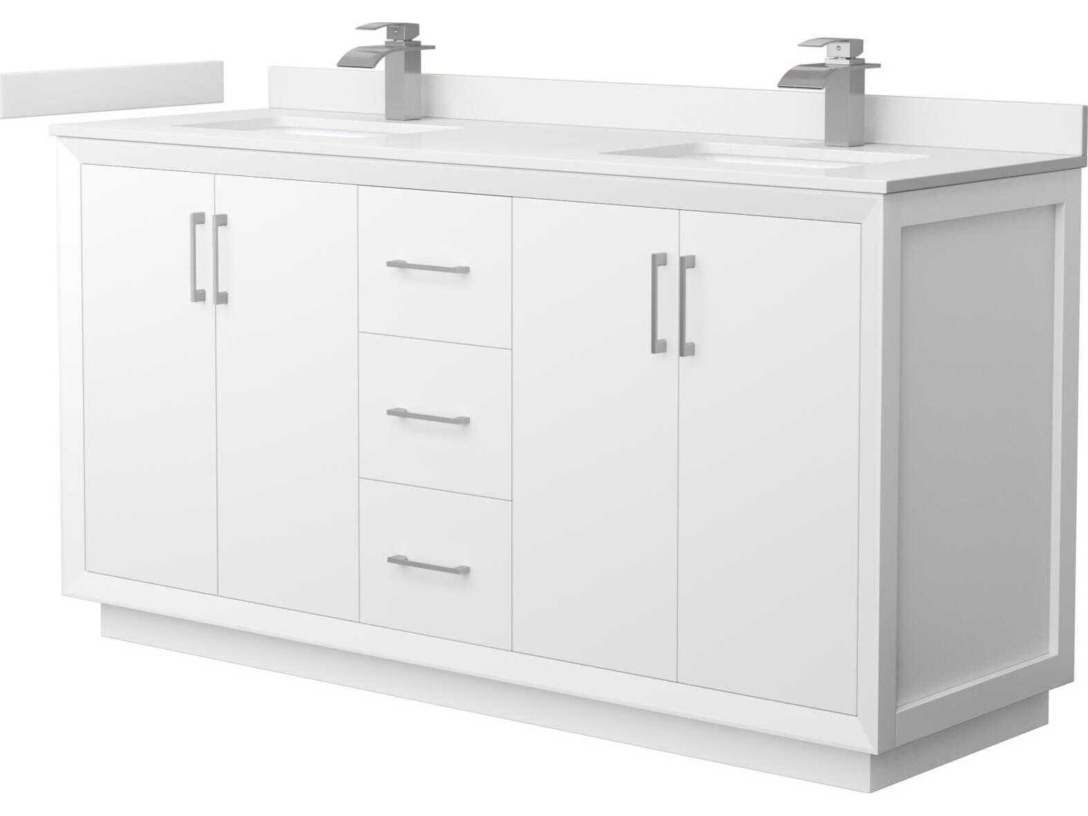 Wyndham Collection Strada 66" White Vanity