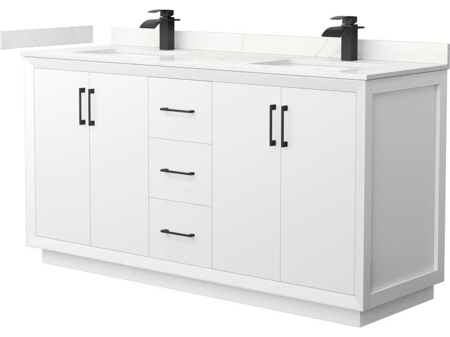 Wyndham Collection Strada 66" White Vanity