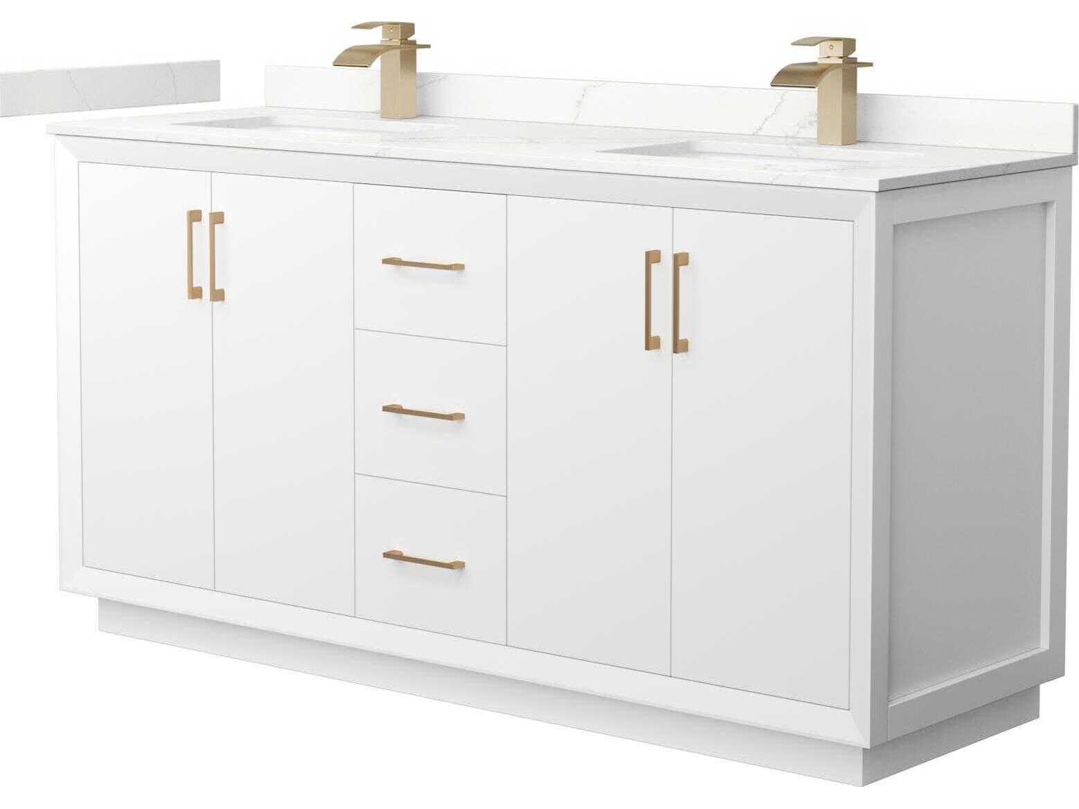 Wyndham Collection Strada 66" White Vanity