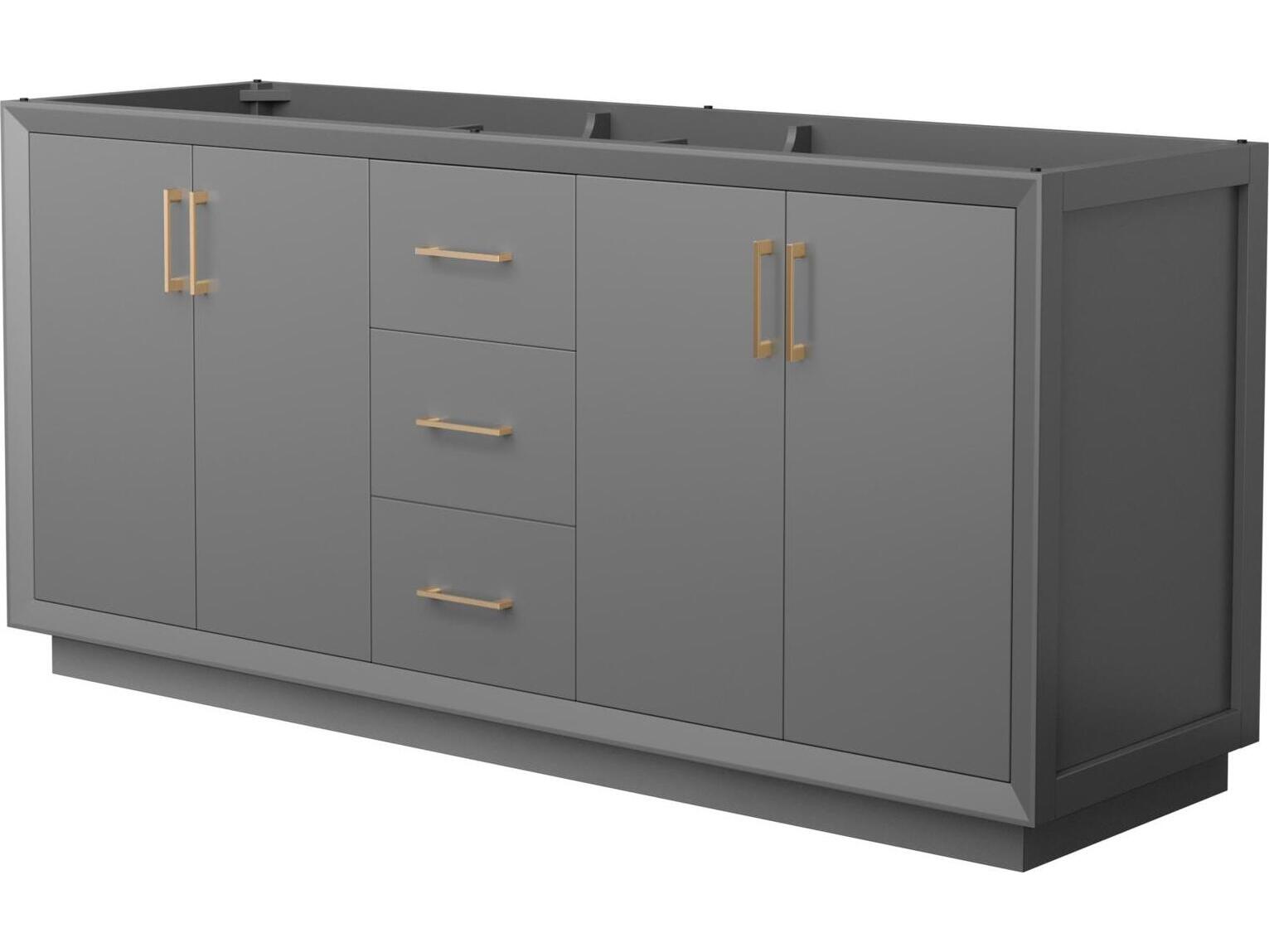 Wyndham Collection Strada 71" Dark Gray Vanity