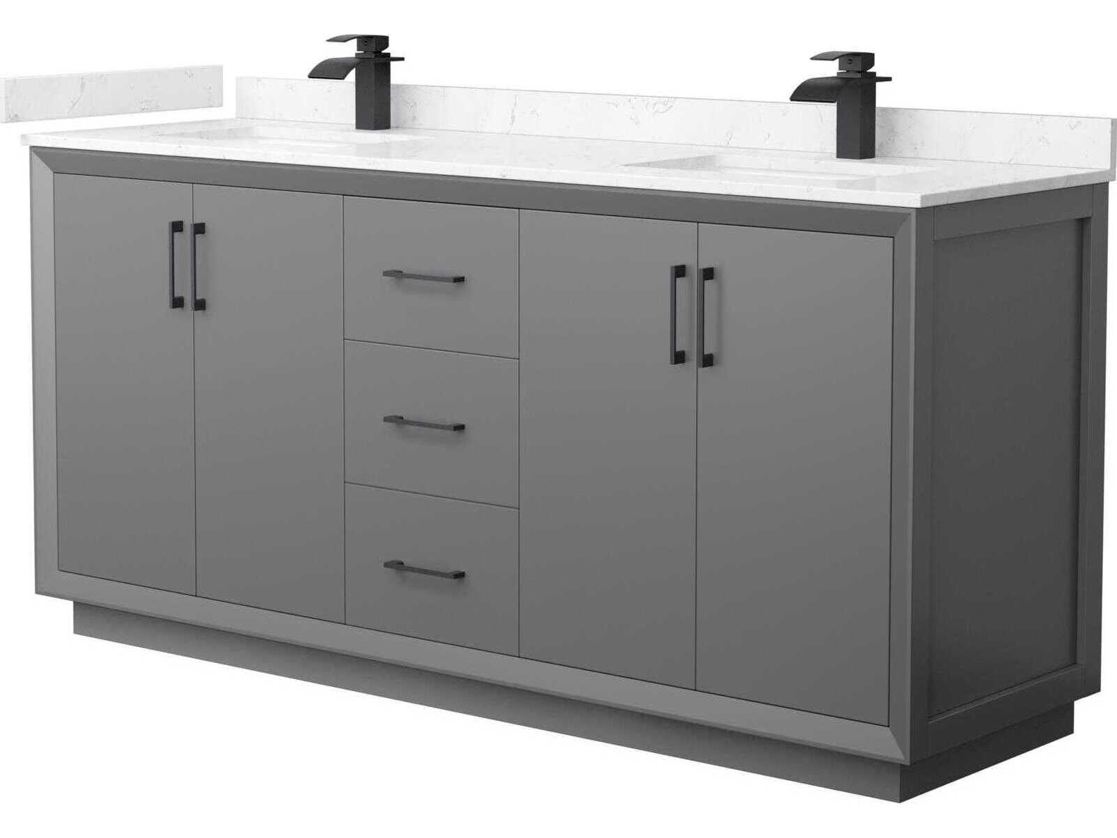 Wyndham Collection Strada 72" Dark Gray Vanity