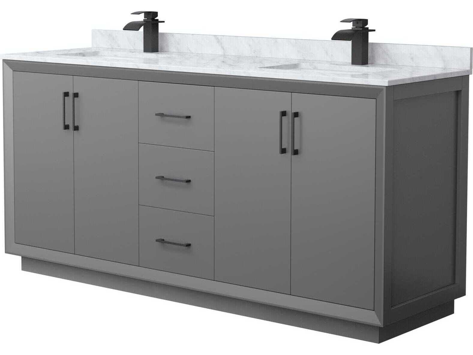 Wyndham Collection Strada 72" Dark Gray Vanity