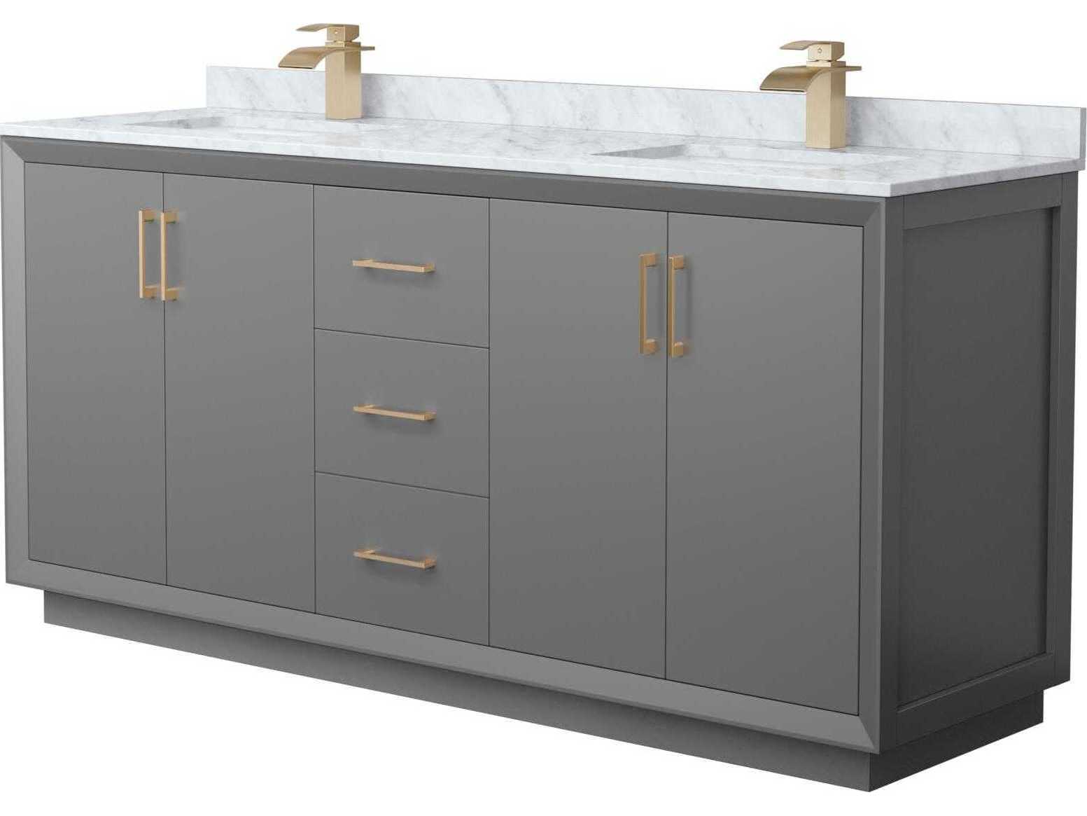 Wyndham Collection Strada 72" Dark Gray Vanity