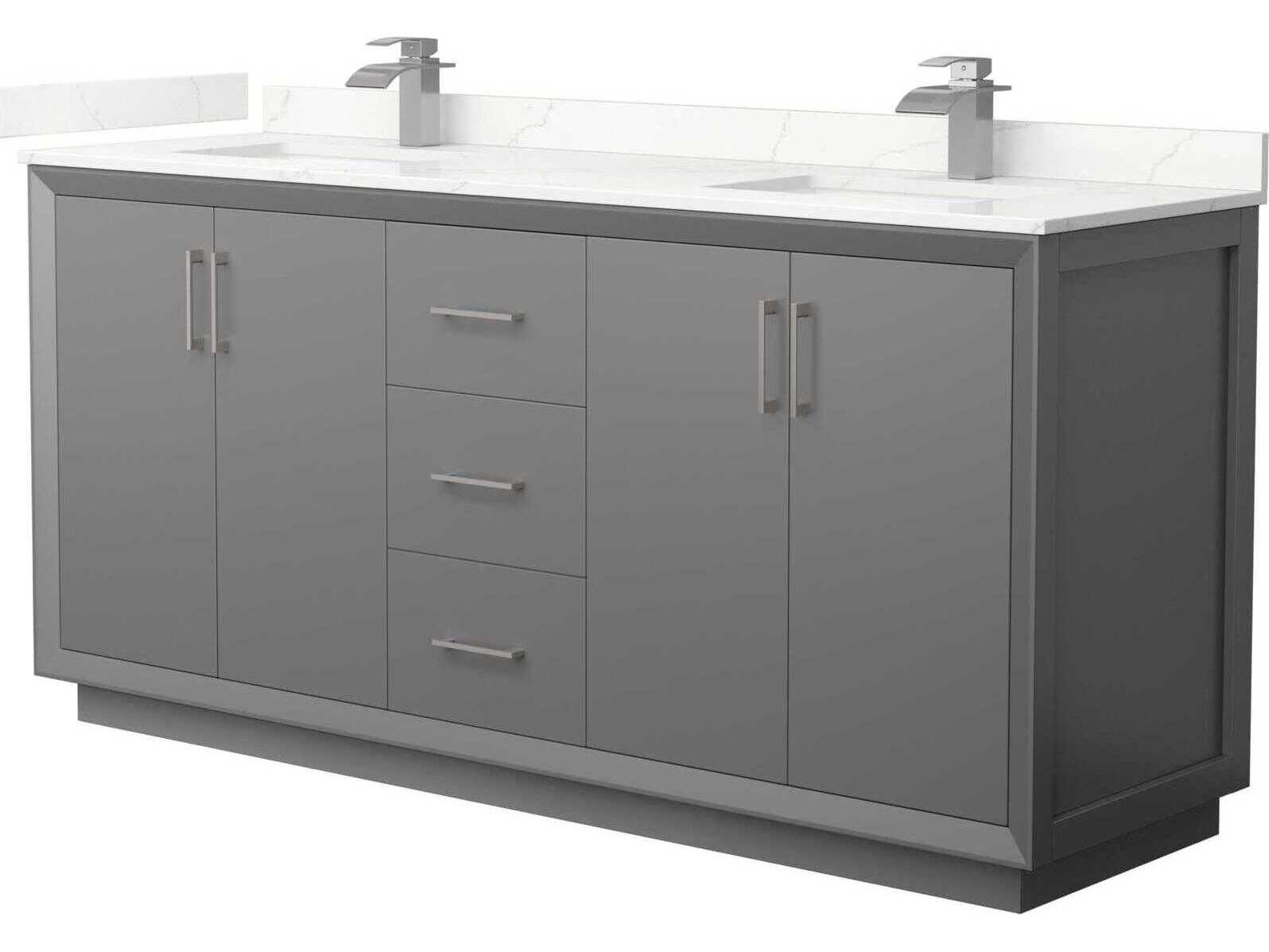 Wyndham Collection Strada 72" Dark Gray Vanity