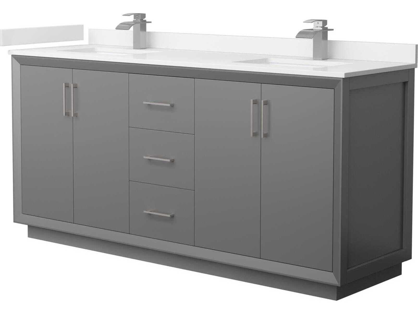 Wyndham Collection Strada 72" Dark Gray Vanity