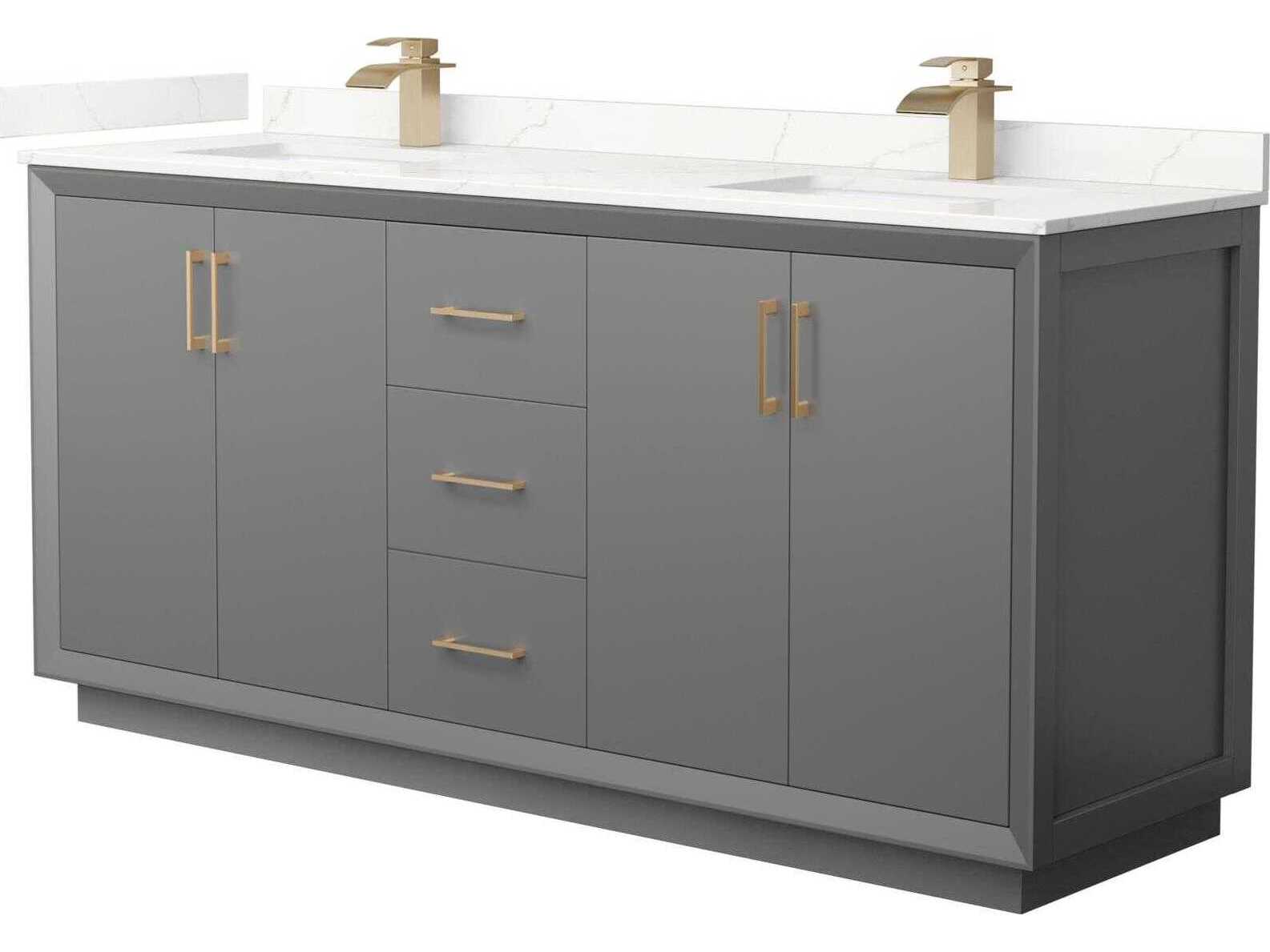 Wyndham Collection Strada 72" Dark Gray Vanity