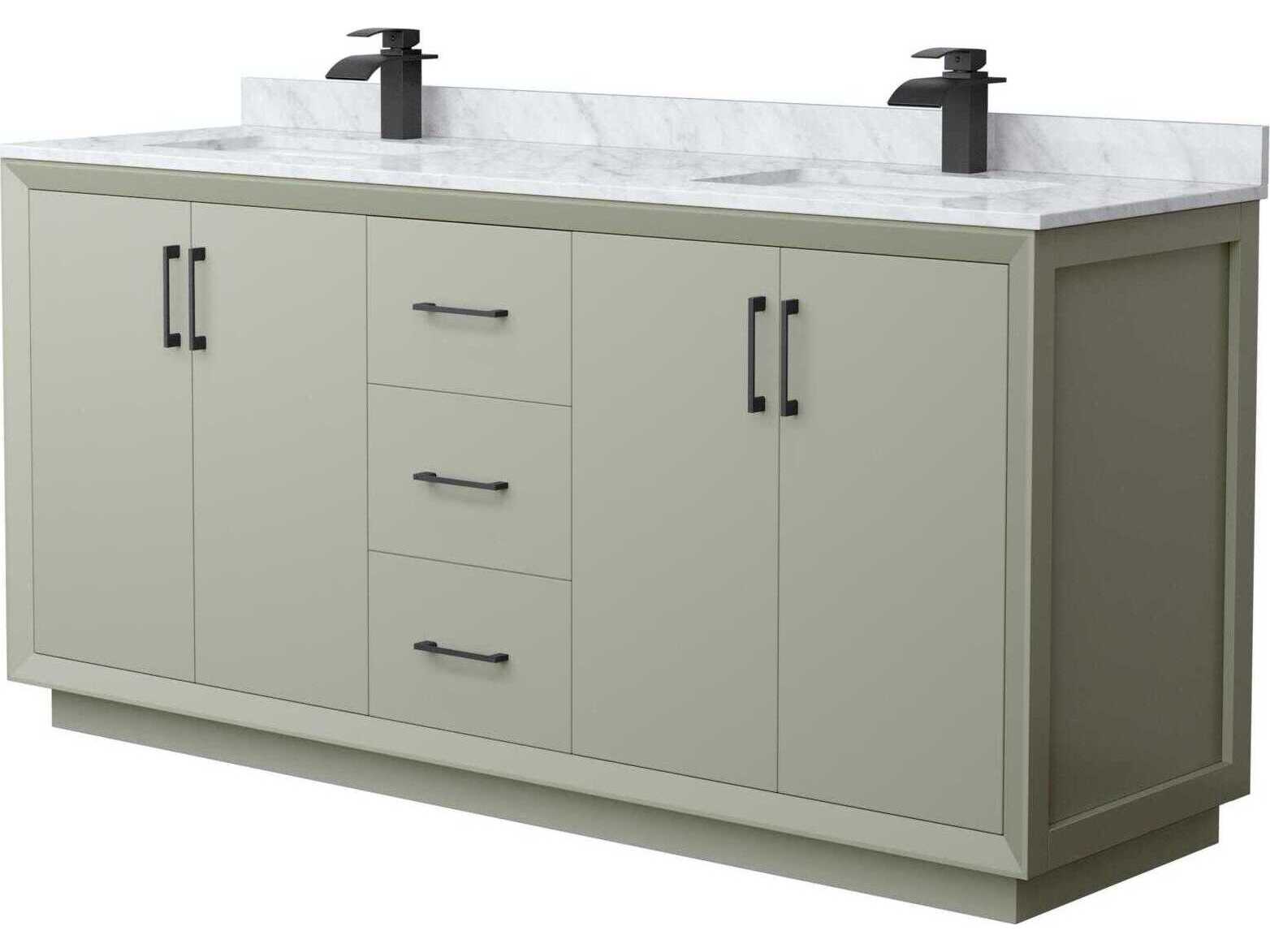 Wyndham Collection Strada 72" Light Green Vanity