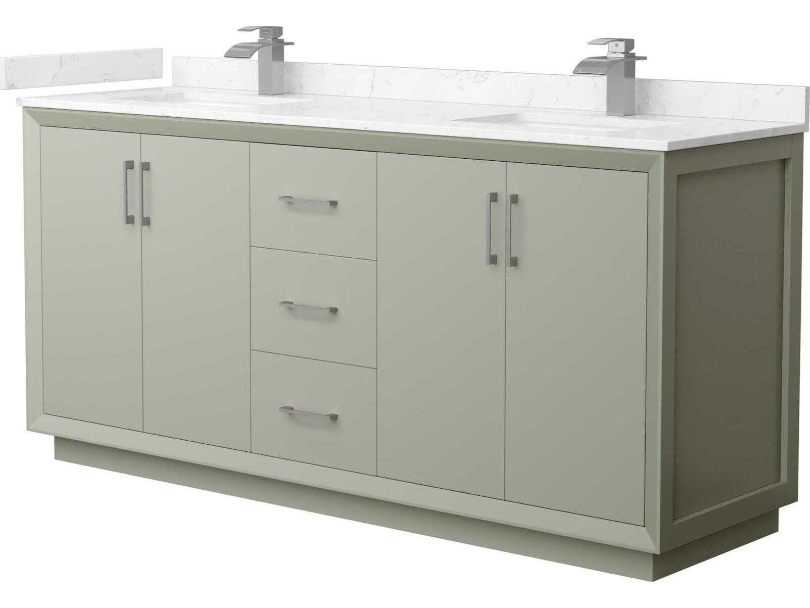 Wyndham Collection Strada 72" Light Green Vanity
