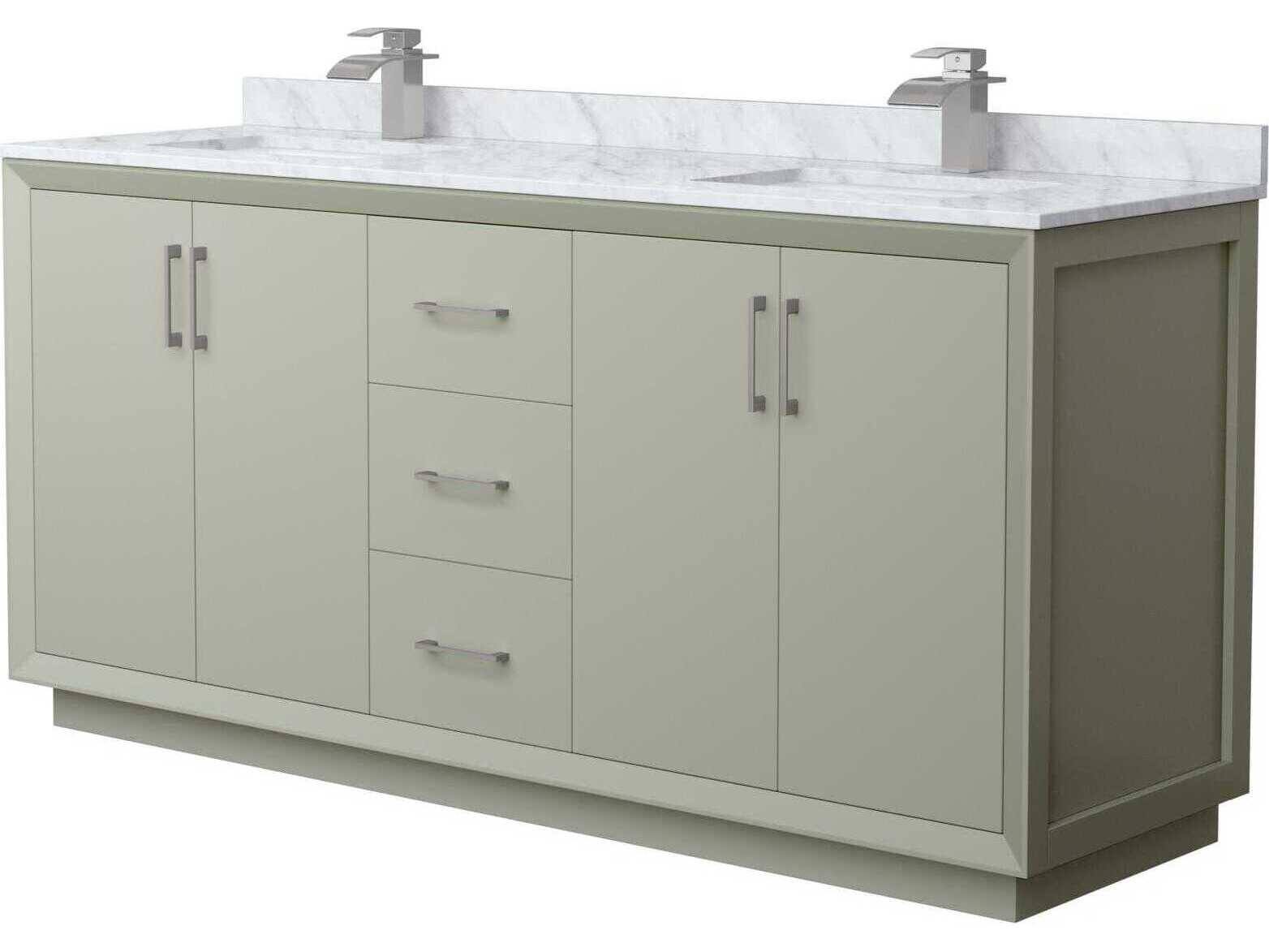 Wyndham Collection Strada 72" Light Green Vanity
