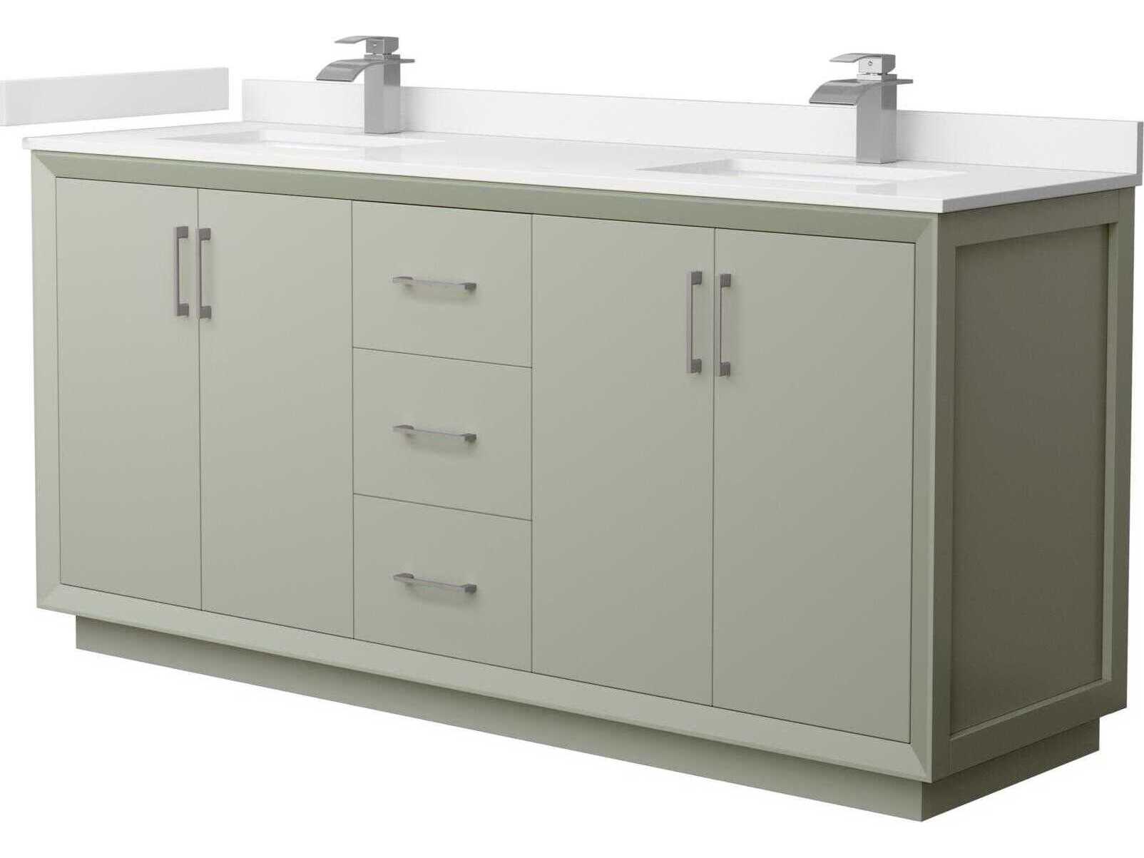 Wyndham Collection Strada 72" Light Green Vanity