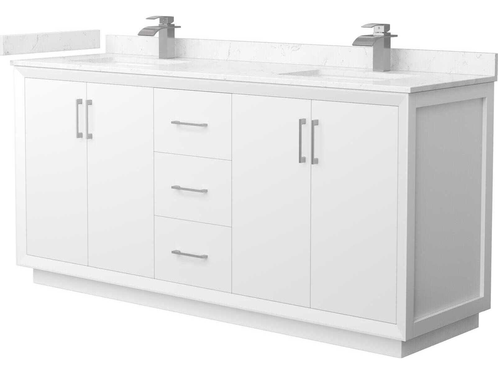 Wyndham Collection Strada 72" White Vanity