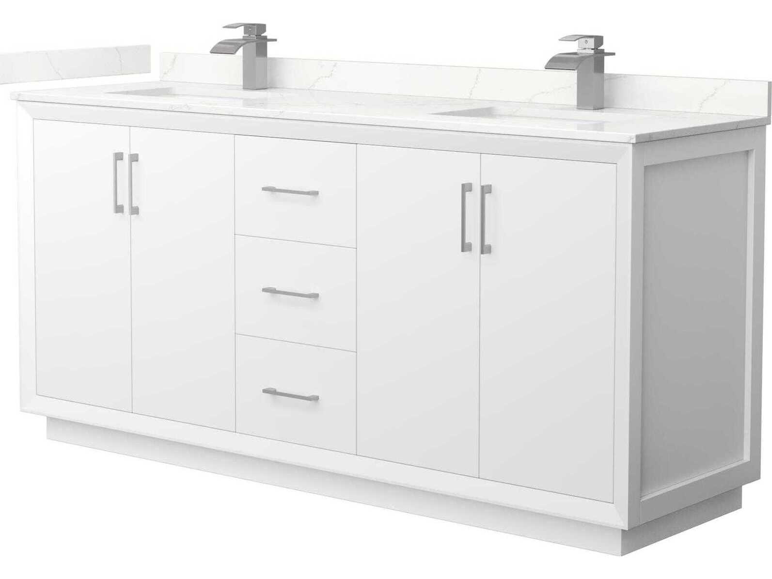Wyndham Collection Strada 72" White Vanity