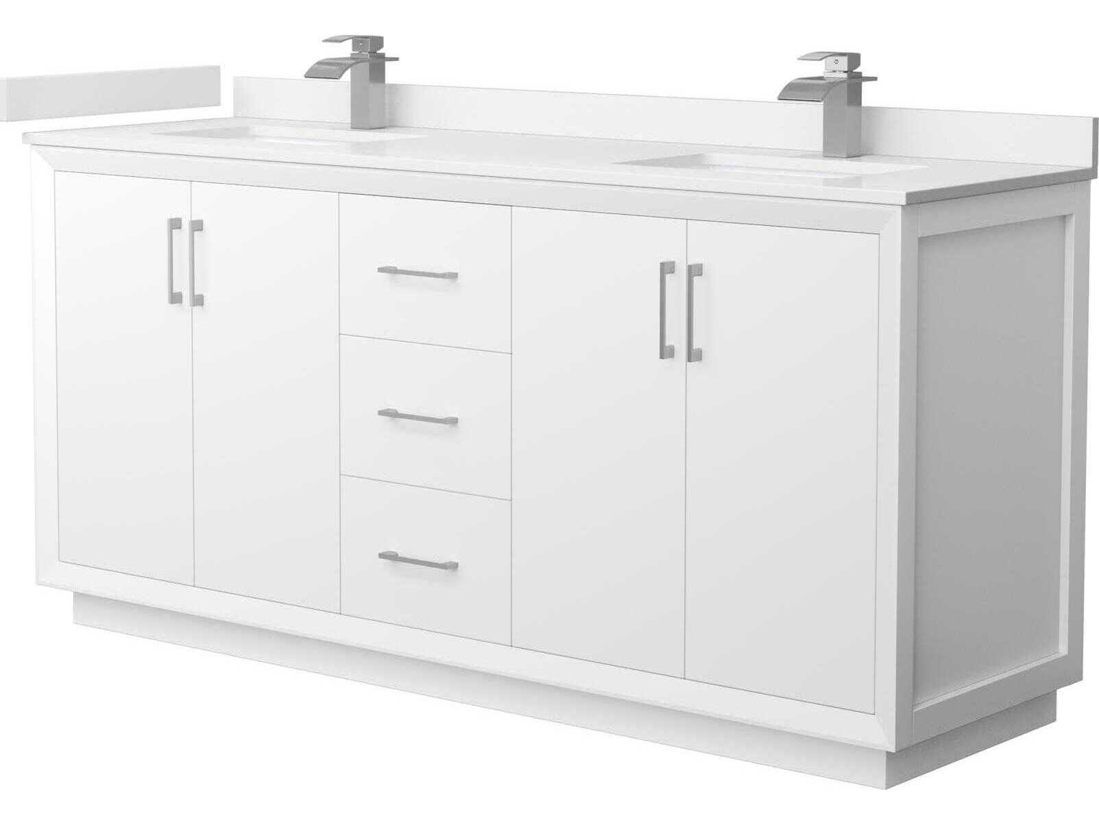 Wyndham Collection Strada 72" White Vanity