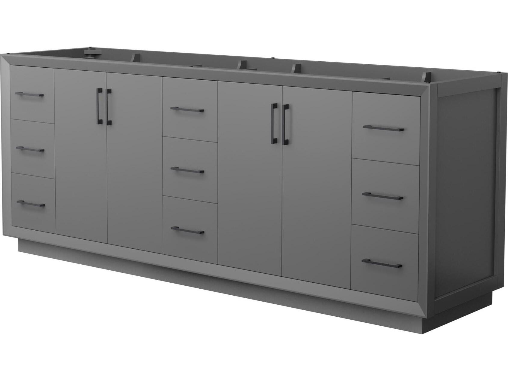 Wyndham Collection Strada 83" Dark Gray Vanity