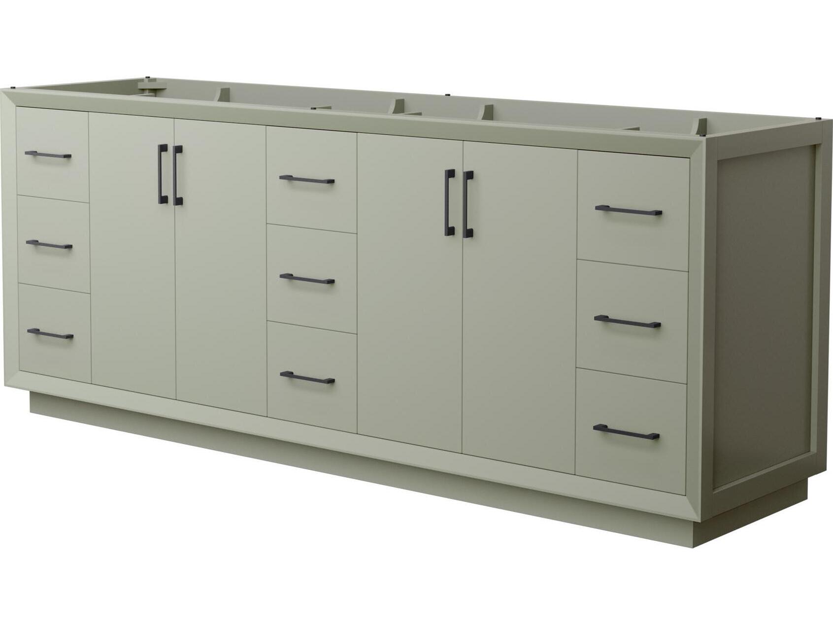 Wyndham Collection Strada 83" Light Green Vanity