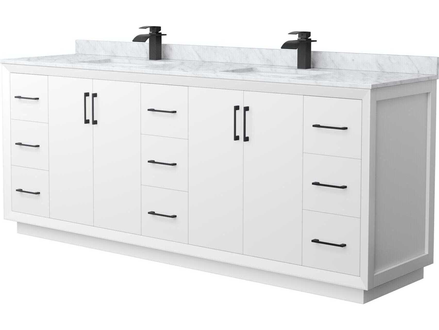 Wyndham Collection Strada 84" White Vanity