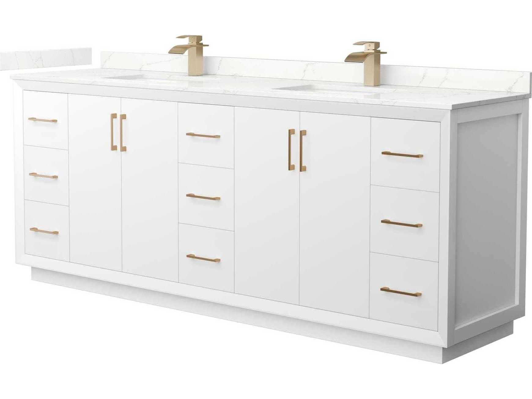 Wyndham Collection Strada 84" White Vanity