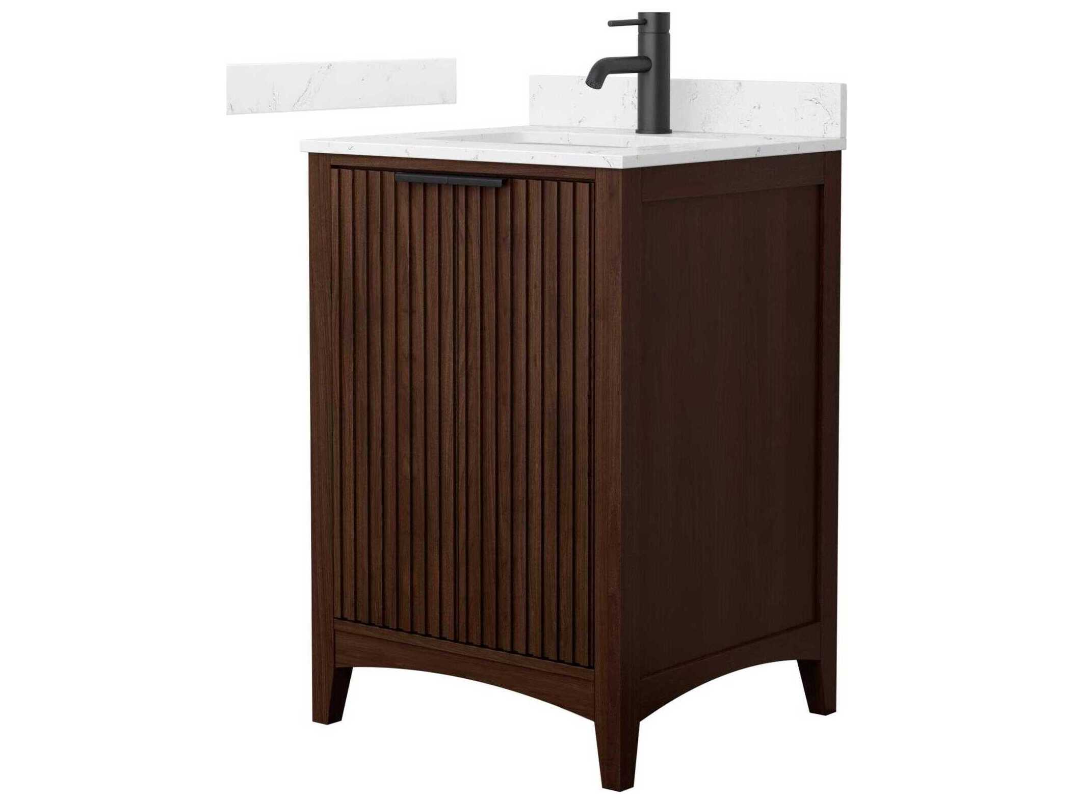 Wyndham Collection Palmilla 24" Dark Walnut Vanity