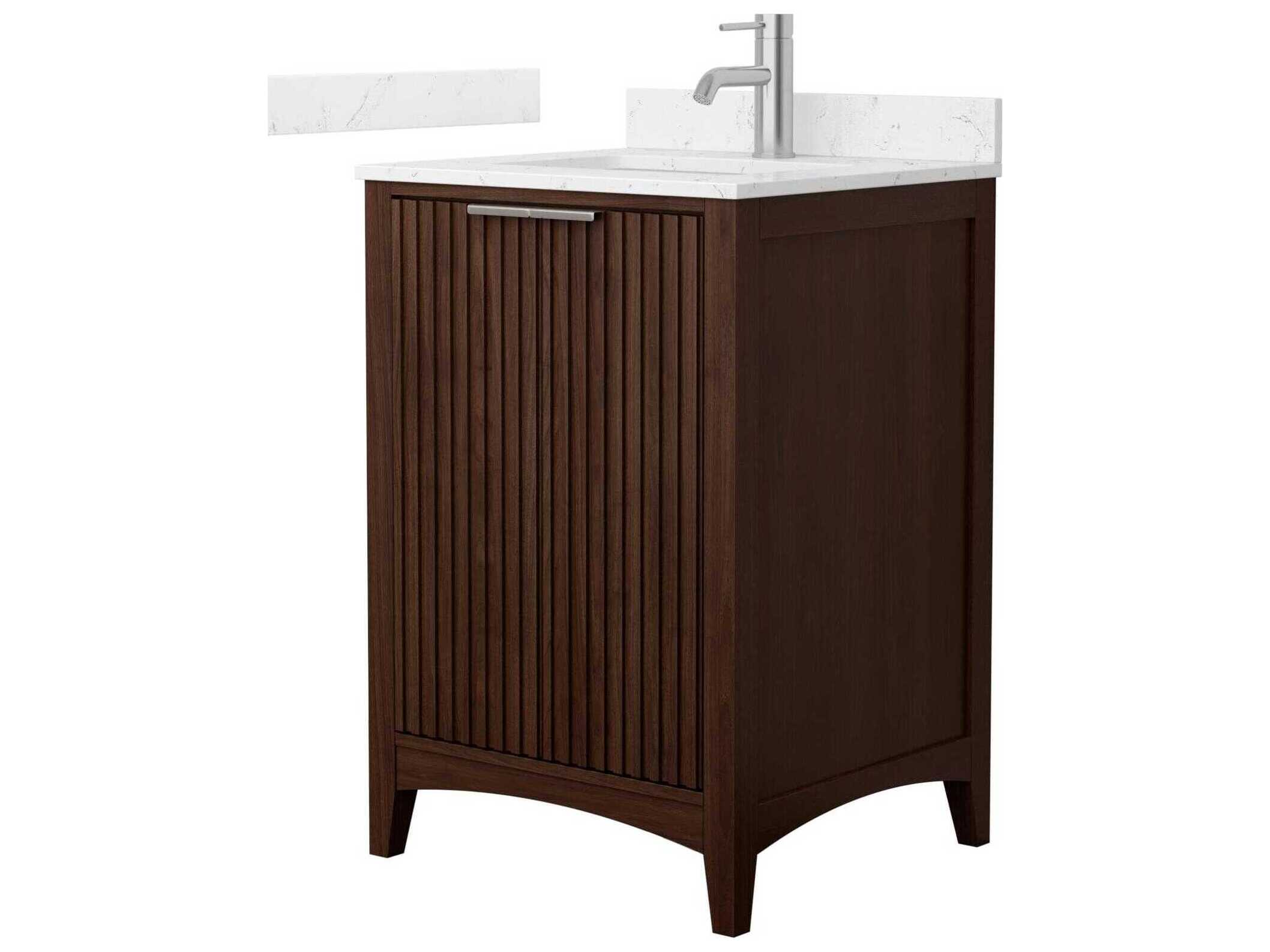 Wyndham Collection Palmilla 24" Dark Walnut Vanity