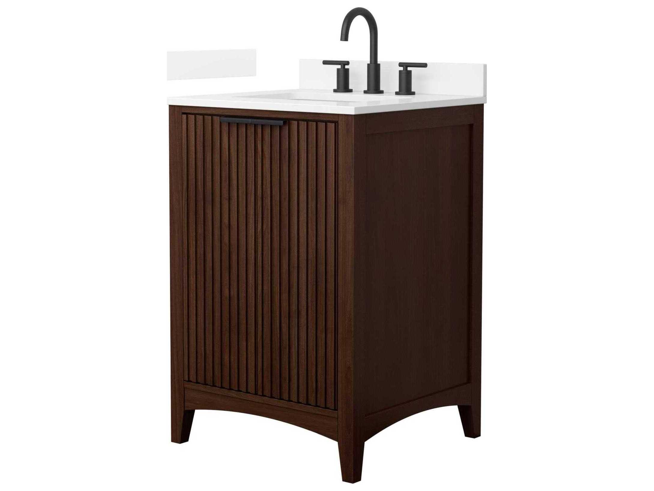 Wyndham Collection Palmilla 24" Dark Walnut Vanity