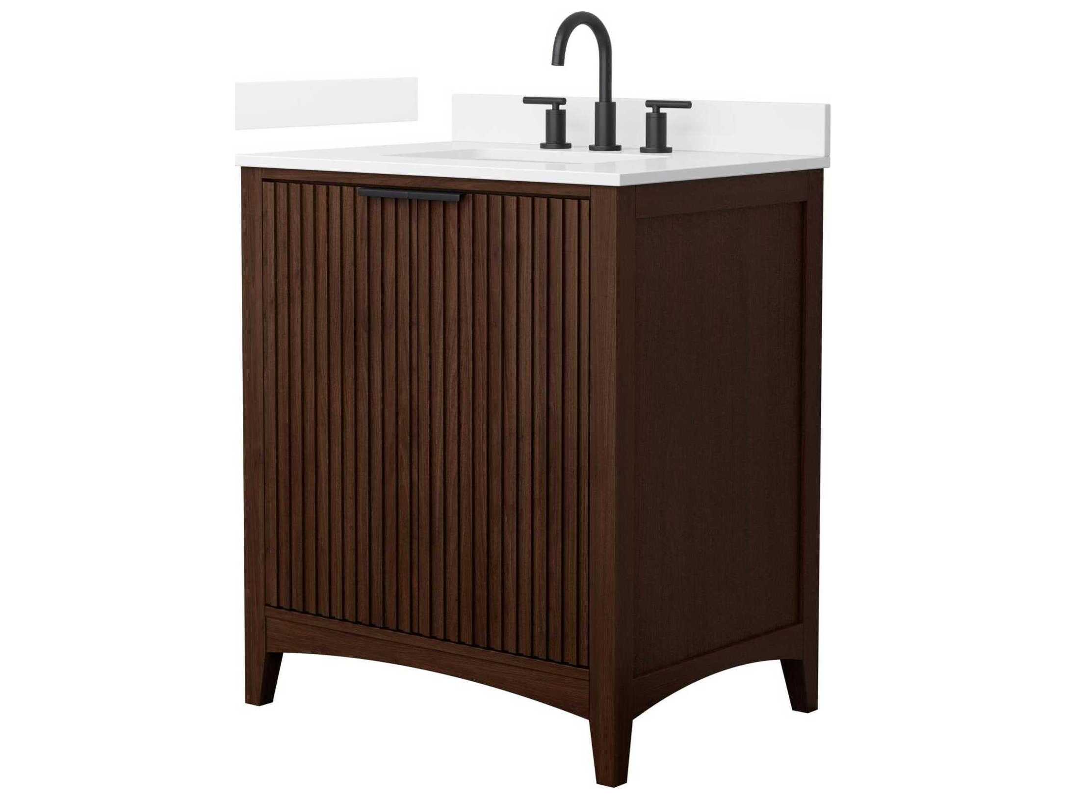 Wyndham Collection Palmilla 30" Dark Walnut Vanity