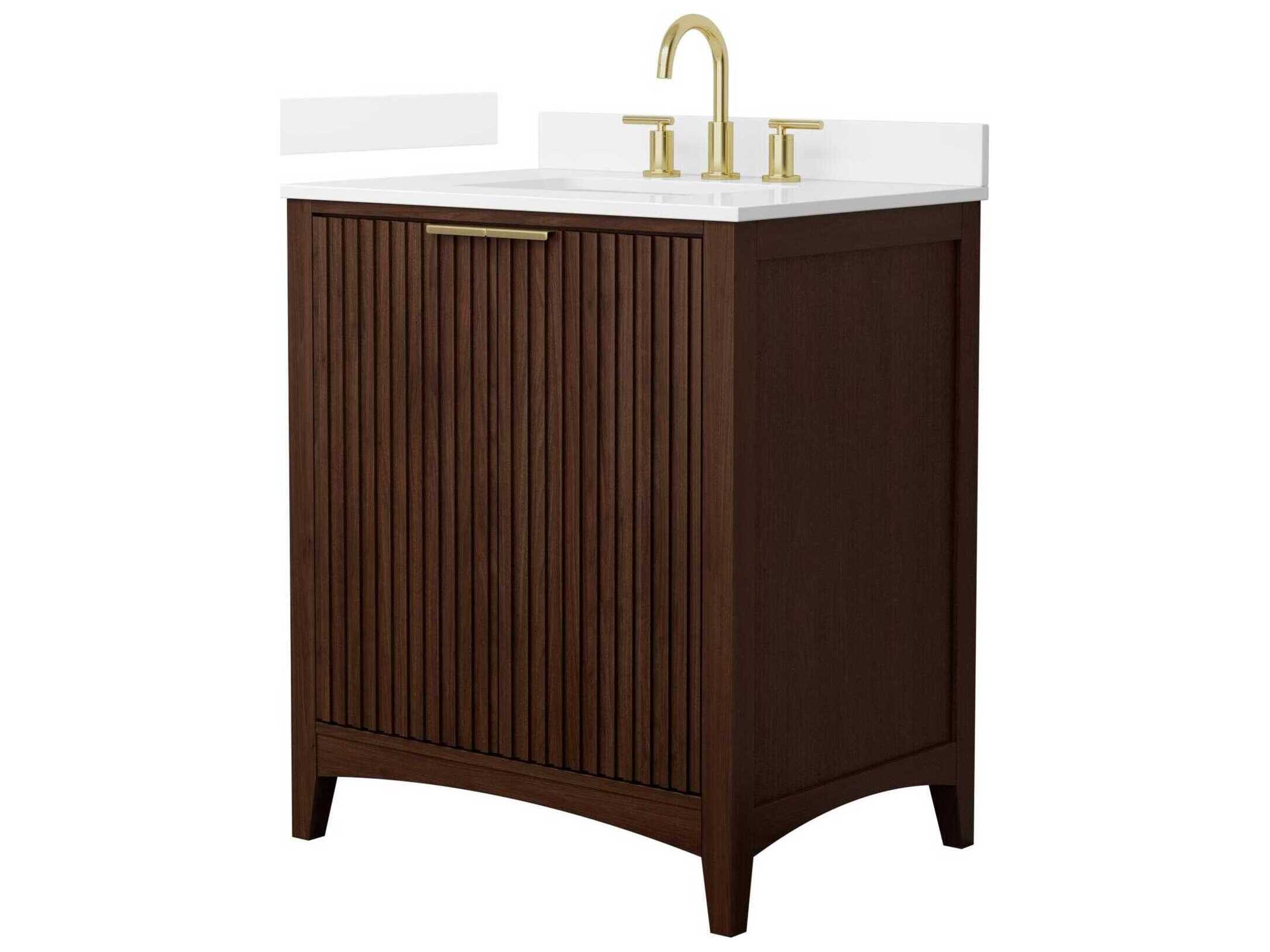 Wyndham Collection Palmilla 30" Dark Walnut Vanity
