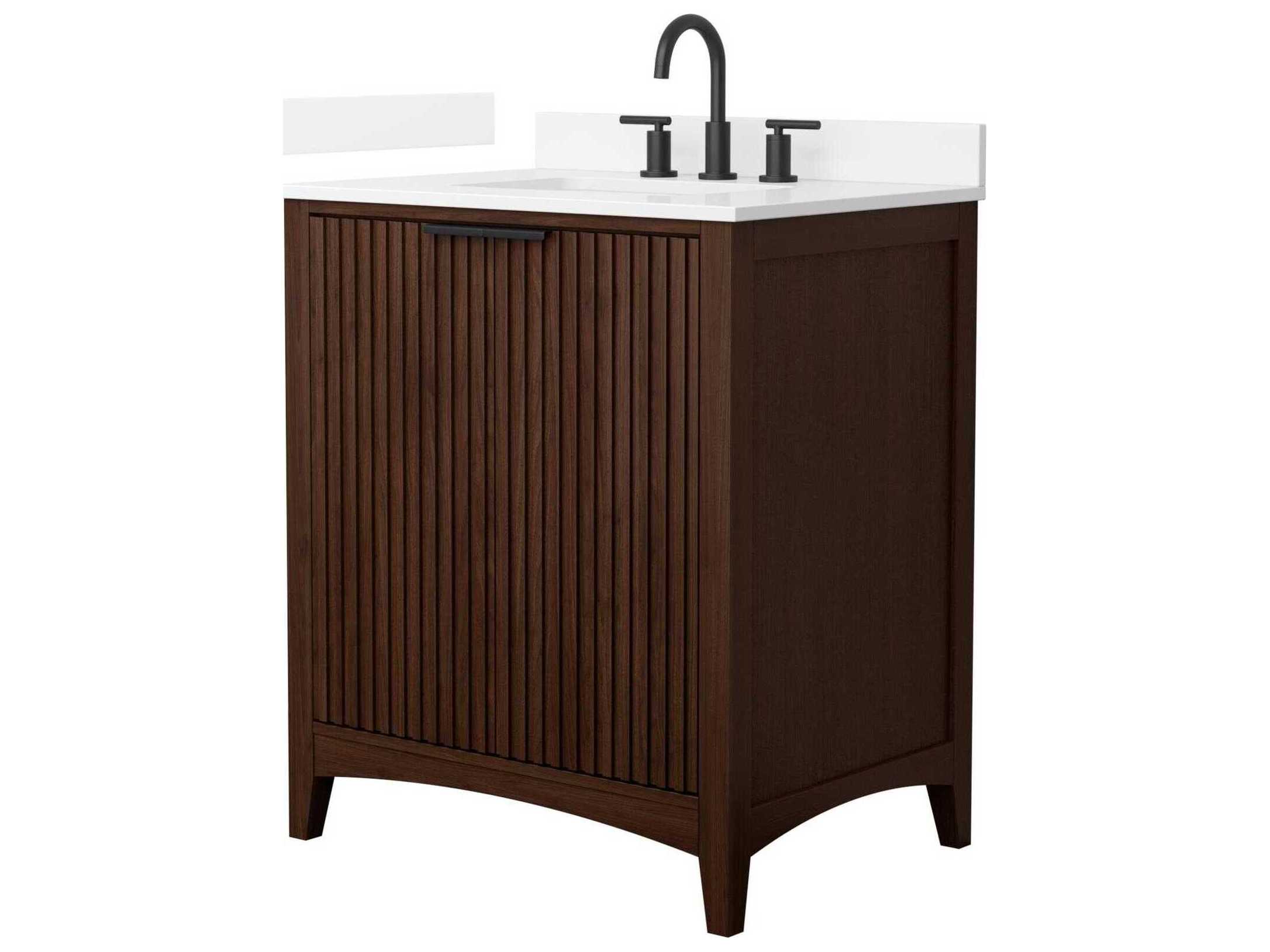 Wyndham Collection Palmilla 30" Dark Walnut Vanity