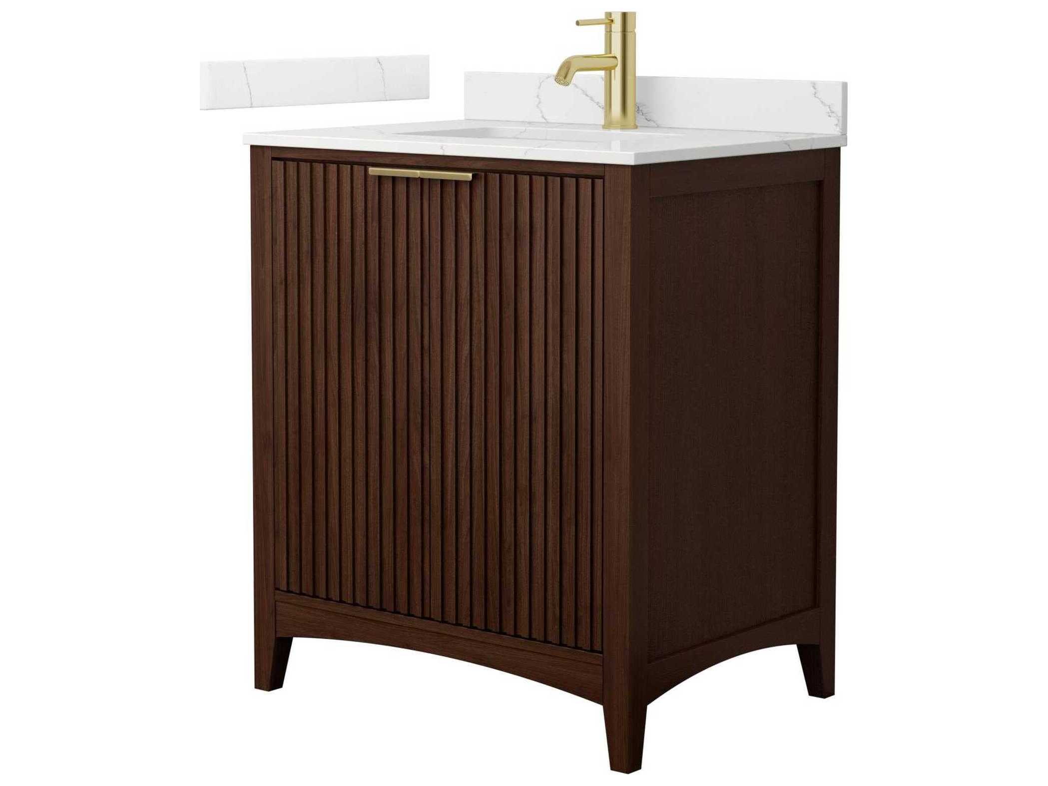 Wyndham Collection Palmilla 30" Dark Walnut Vanity