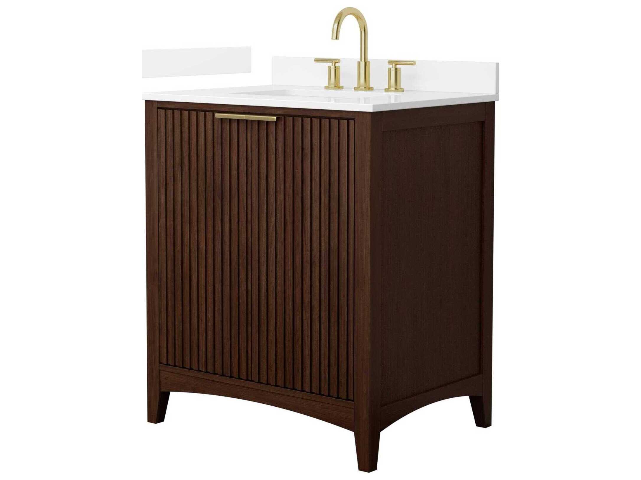 Wyndham Collection Palmilla 30" Dark Walnut Vanity