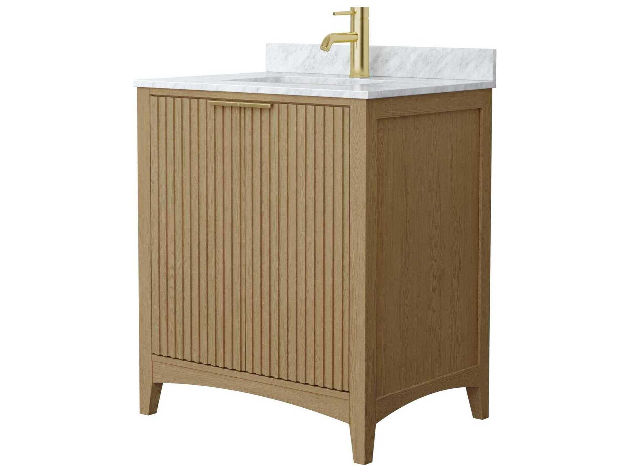 Wyndham Collection Palmilla 30" Natural Oak Vanity