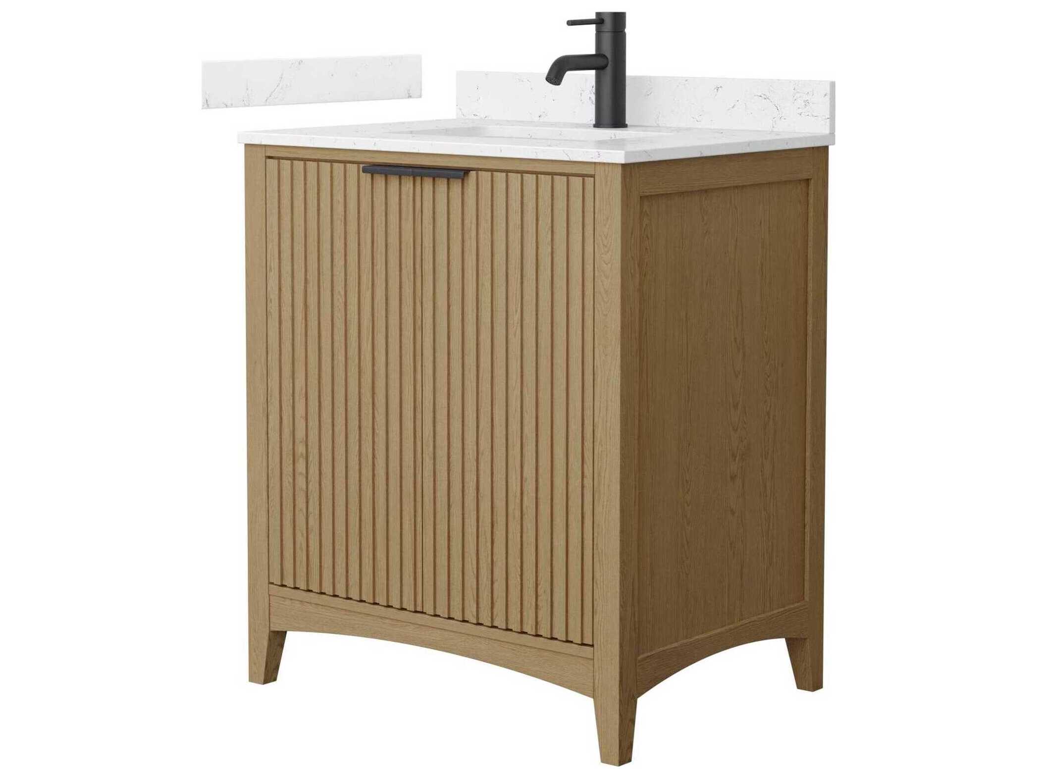Wyndham Collection Palmilla 30" Natural Oak Vanity