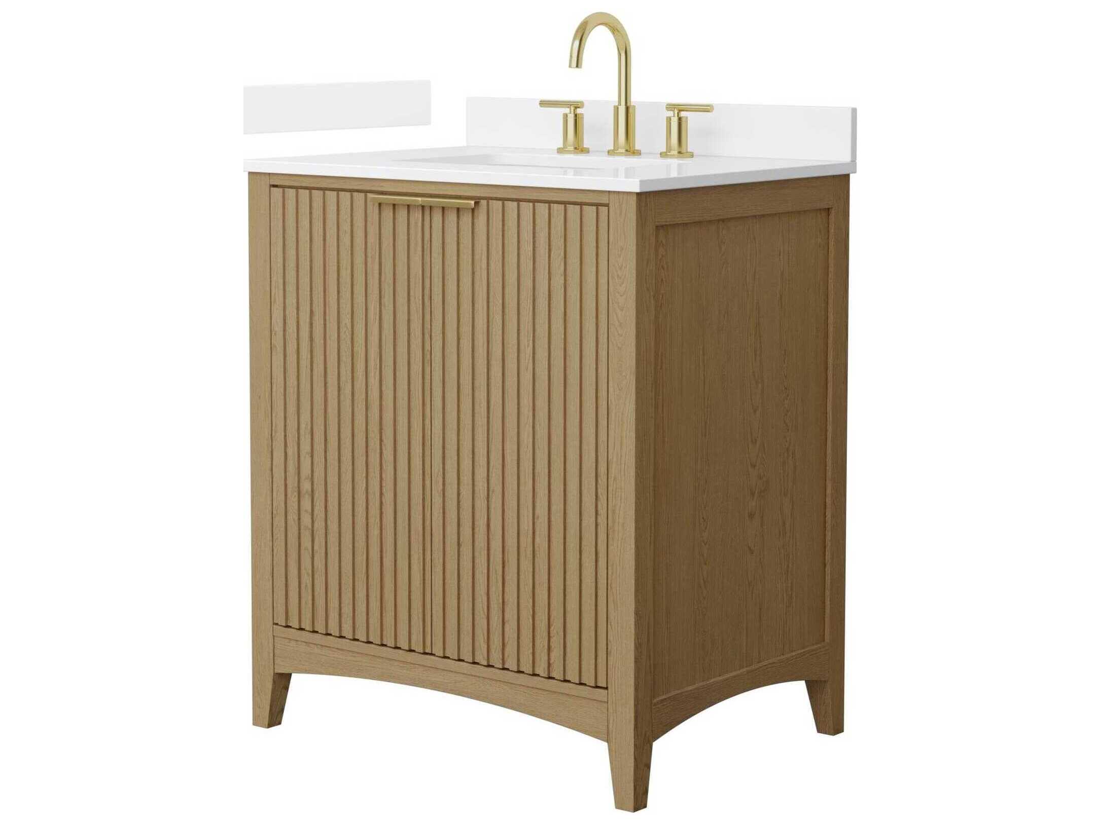 Wyndham Collection Palmilla 30" Natural Oak Vanity