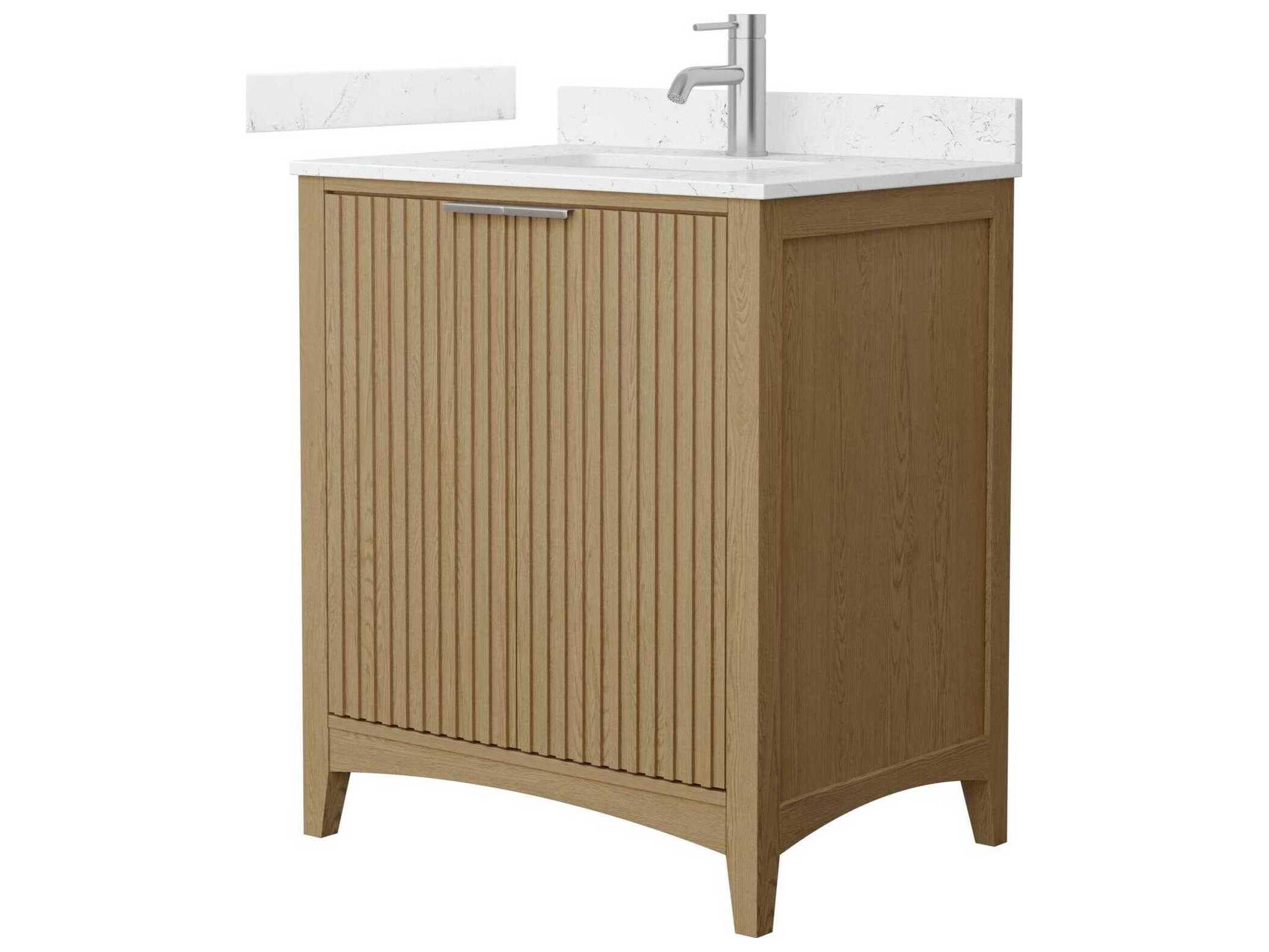 Wyndham Collection Palmilla 30" Natural Oak Vanity