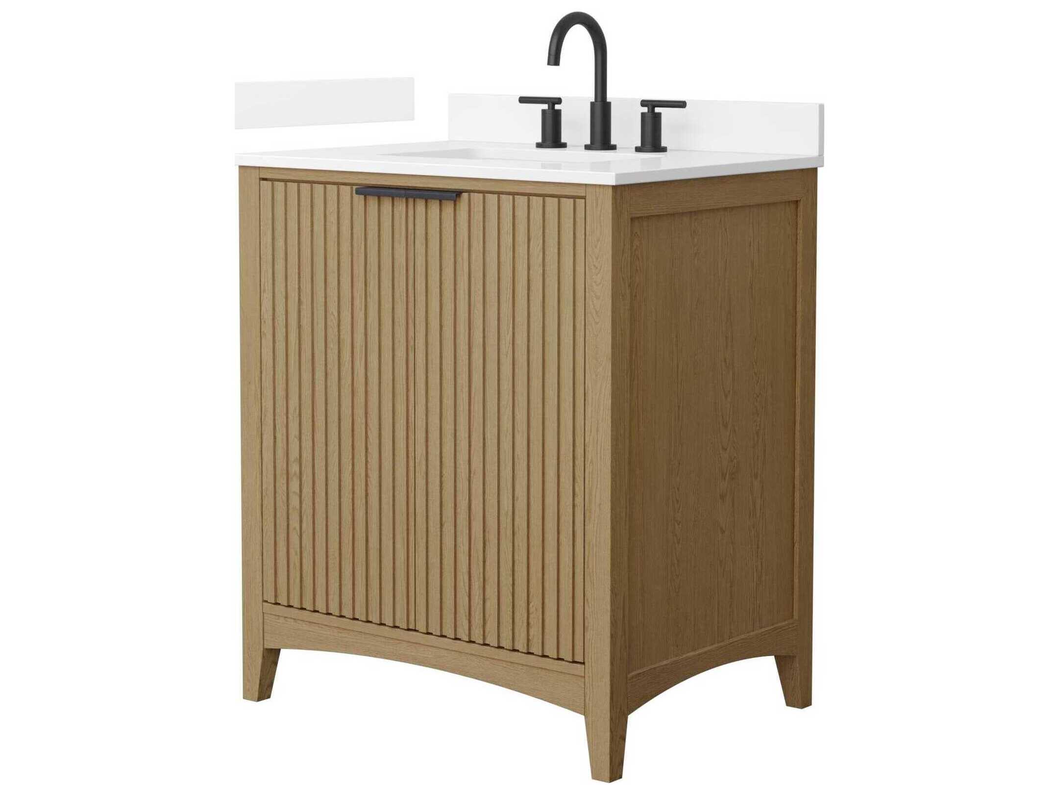 Wyndham Collection Palmilla 30" Natural Oak Vanity