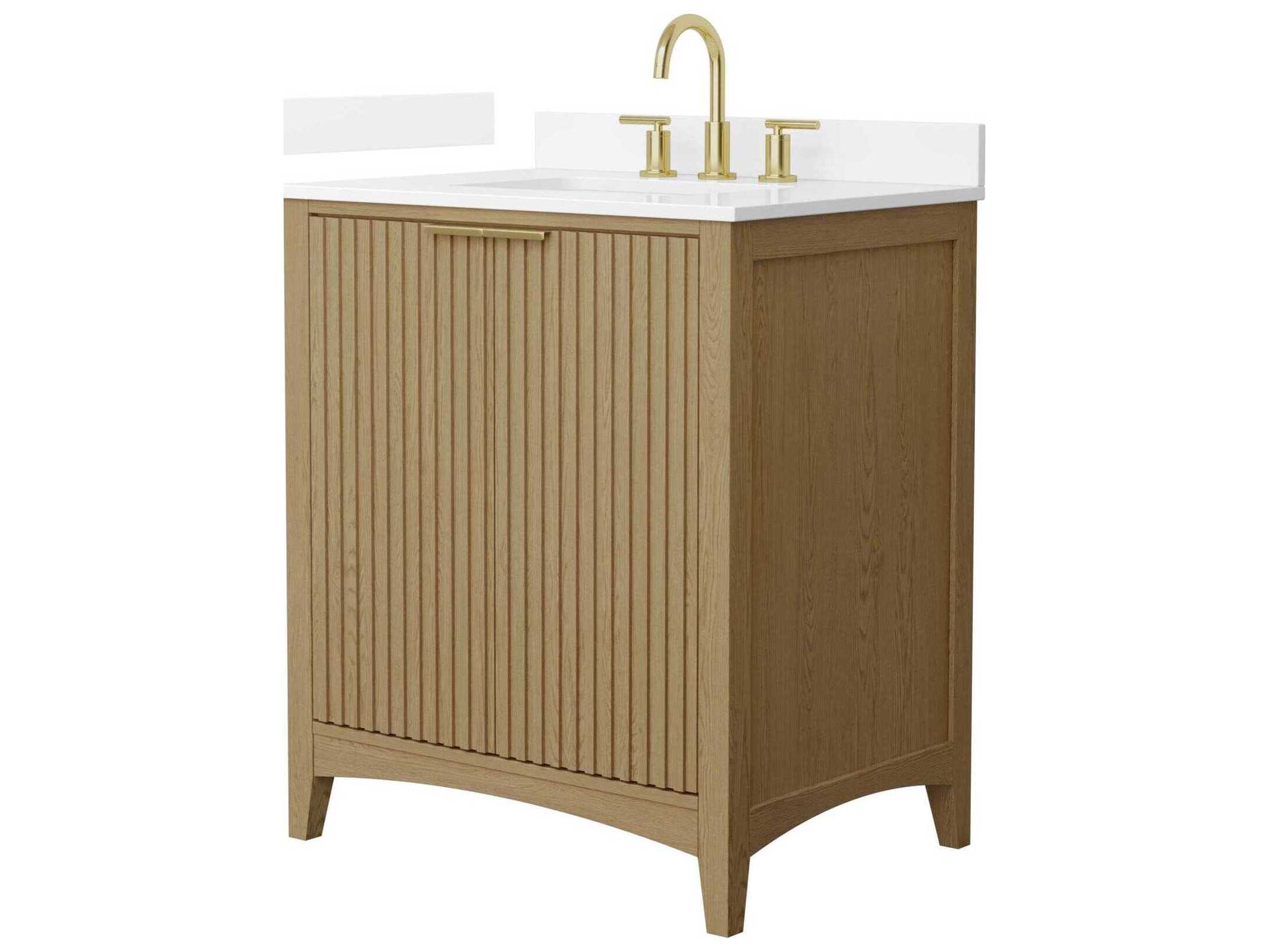 Wyndham Collection Palmilla 30" Natural Oak Vanity