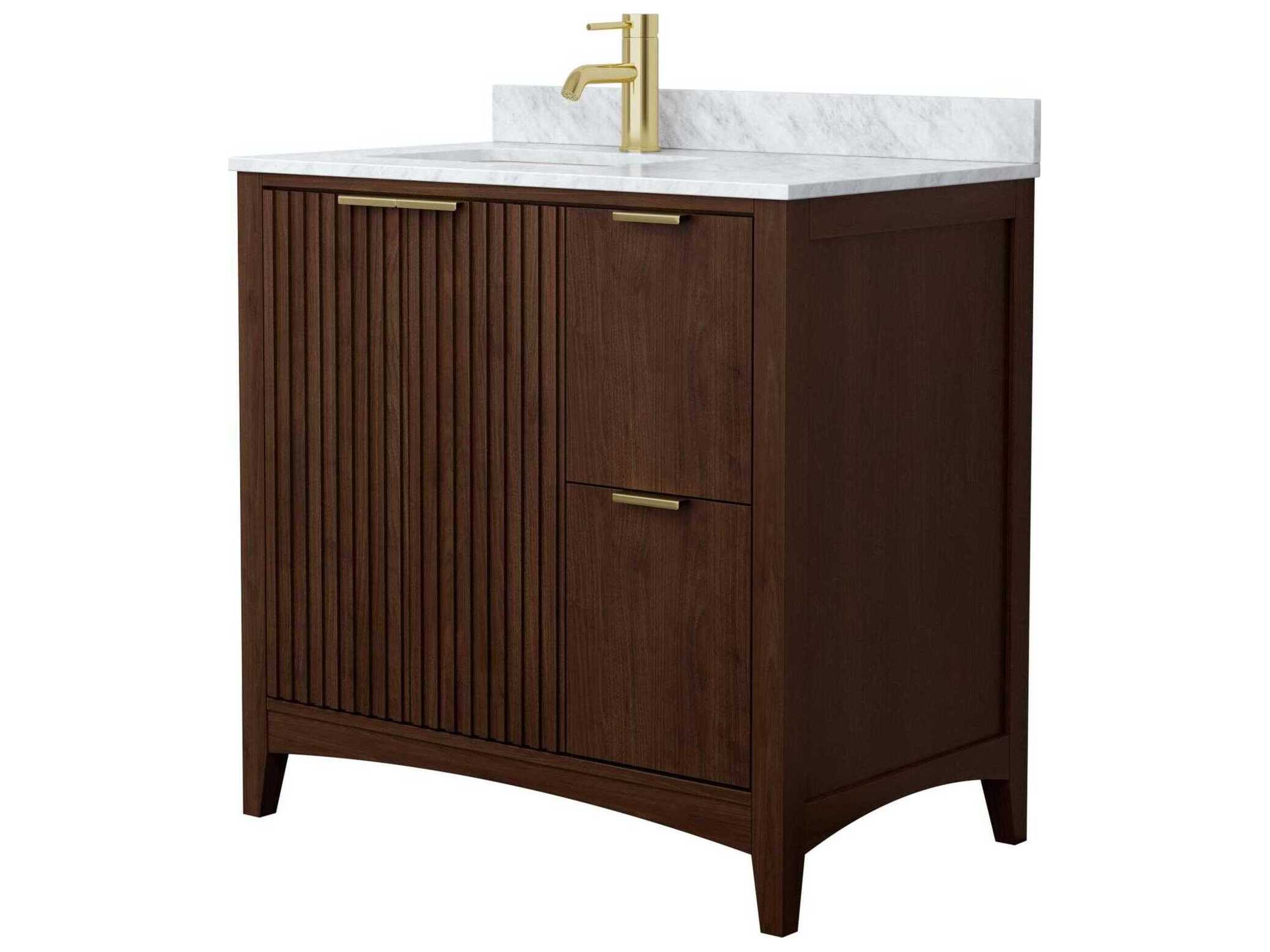 Wyndham Collection Palmilla 36" Dark Walnut Vanity