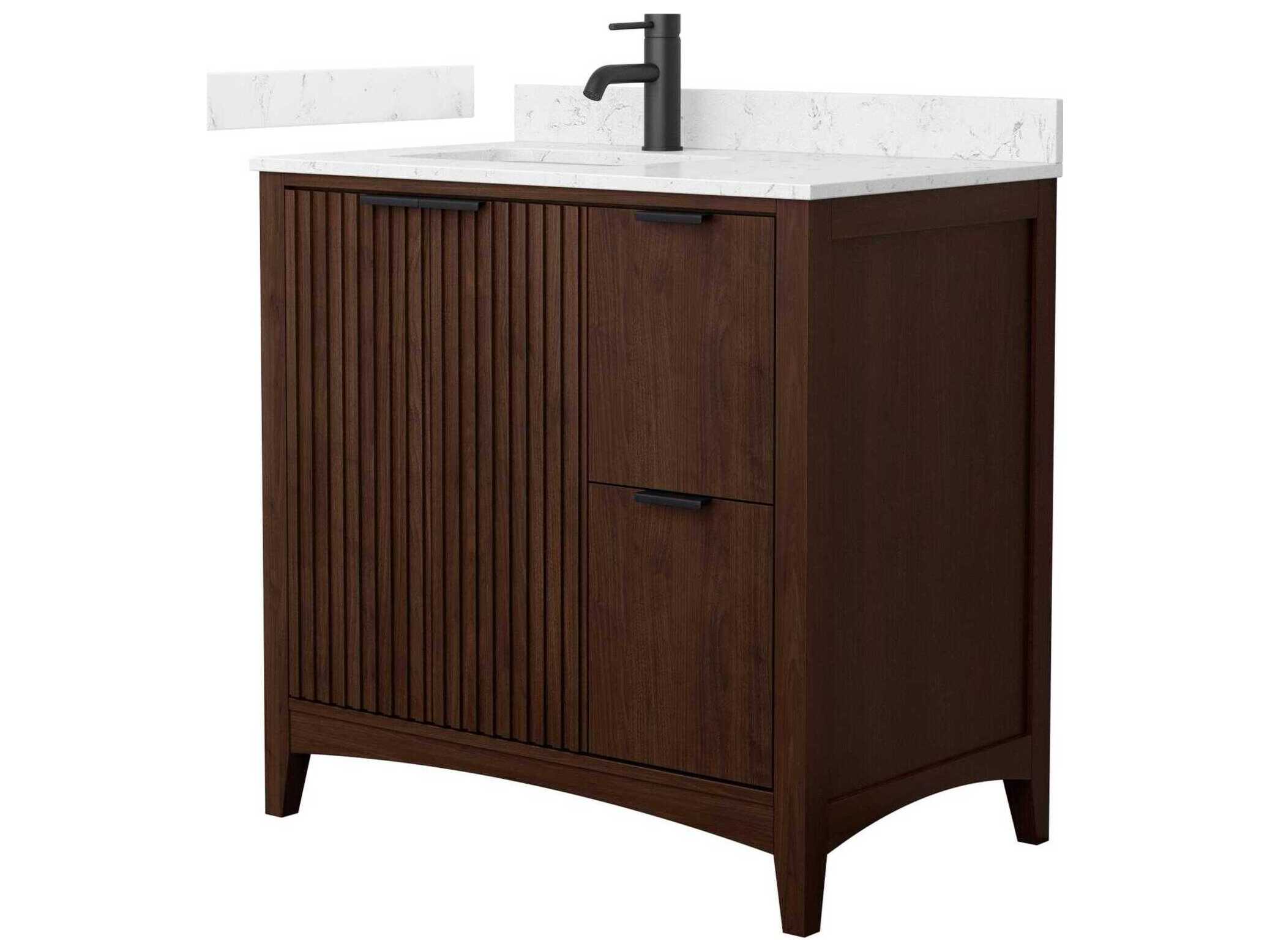 Wyndham Collection Palmilla 36" Dark Walnut Vanity