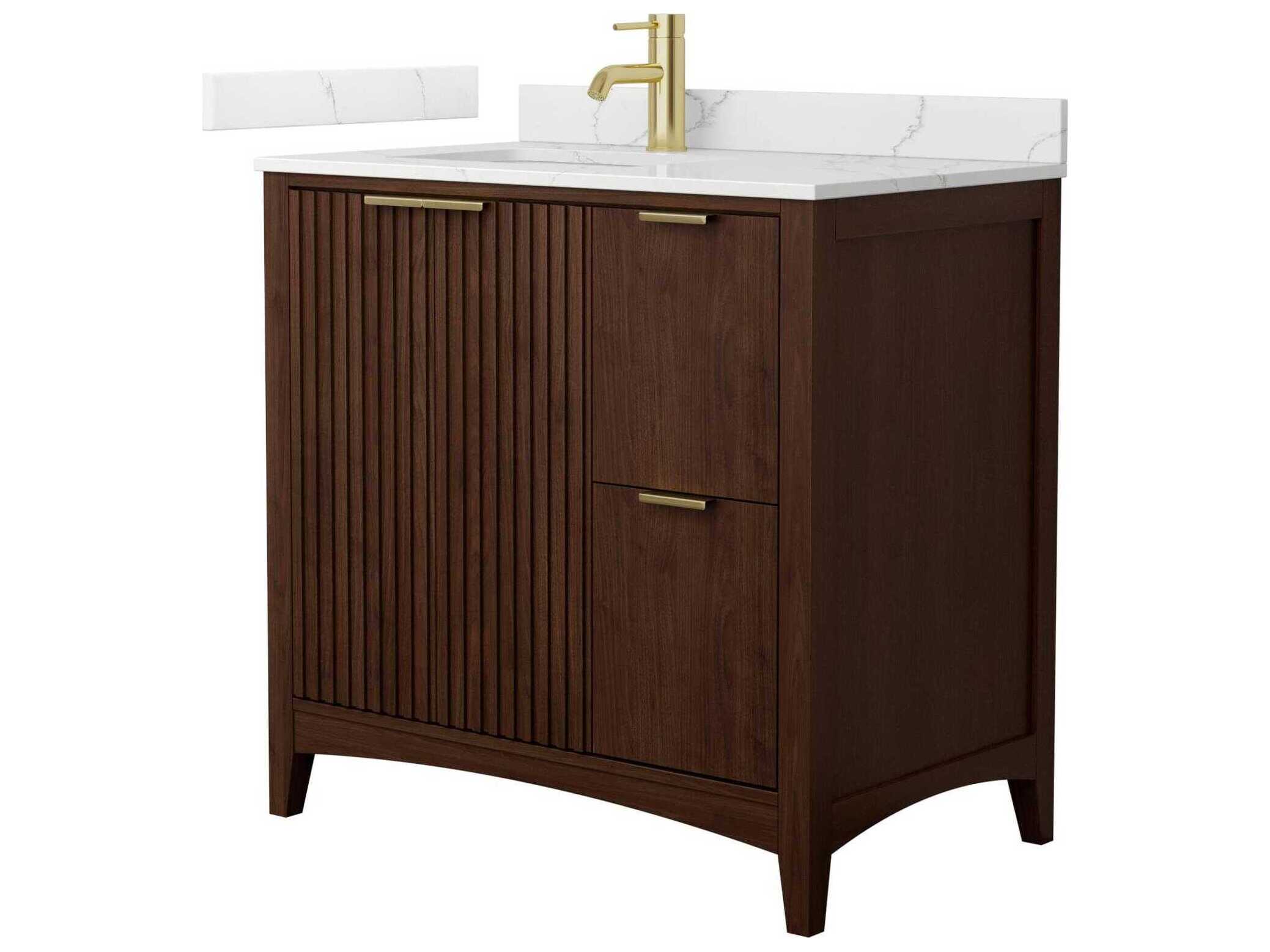 Wyndham Collection Palmilla 36" Dark Walnut Vanity