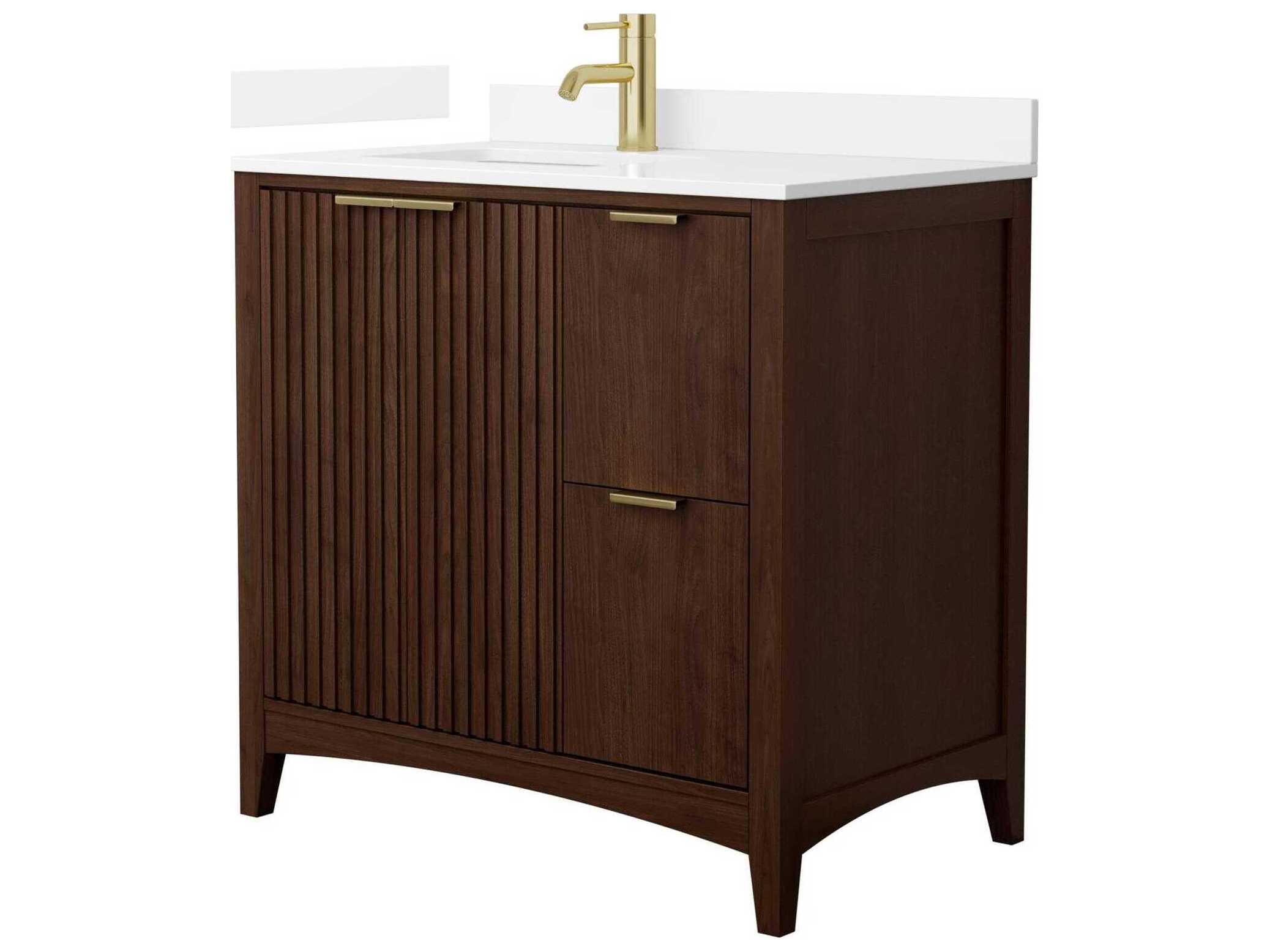 Wyndham Collection Palmilla 36" Dark Walnut Vanity