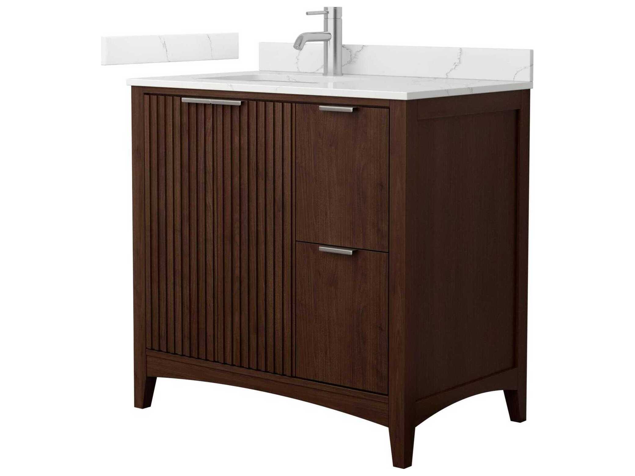 Wyndham Collection Palmilla 36" Dark Walnut Vanity