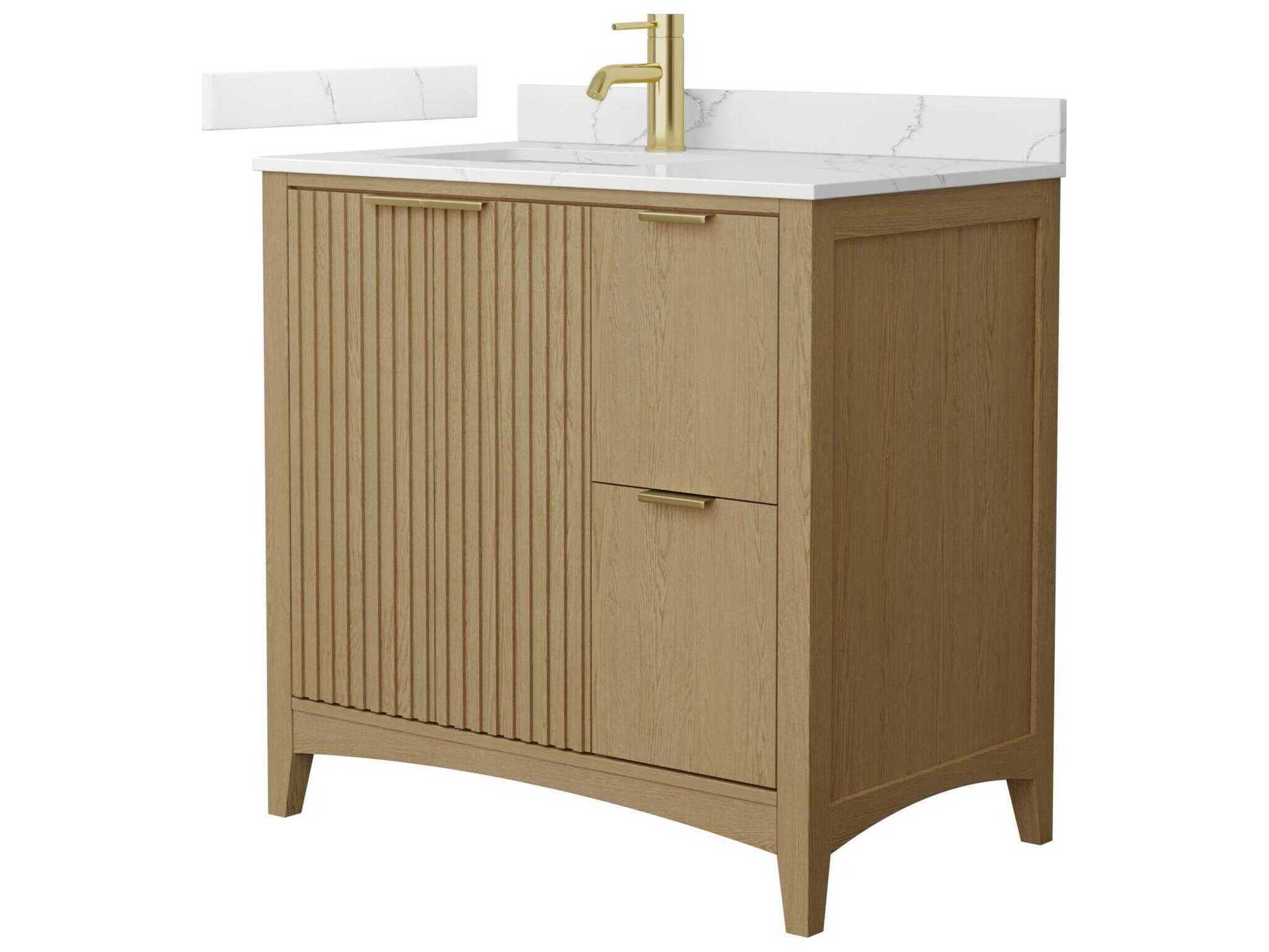 Wyndham Collection Palmilla 36" Natural Oak Vanity