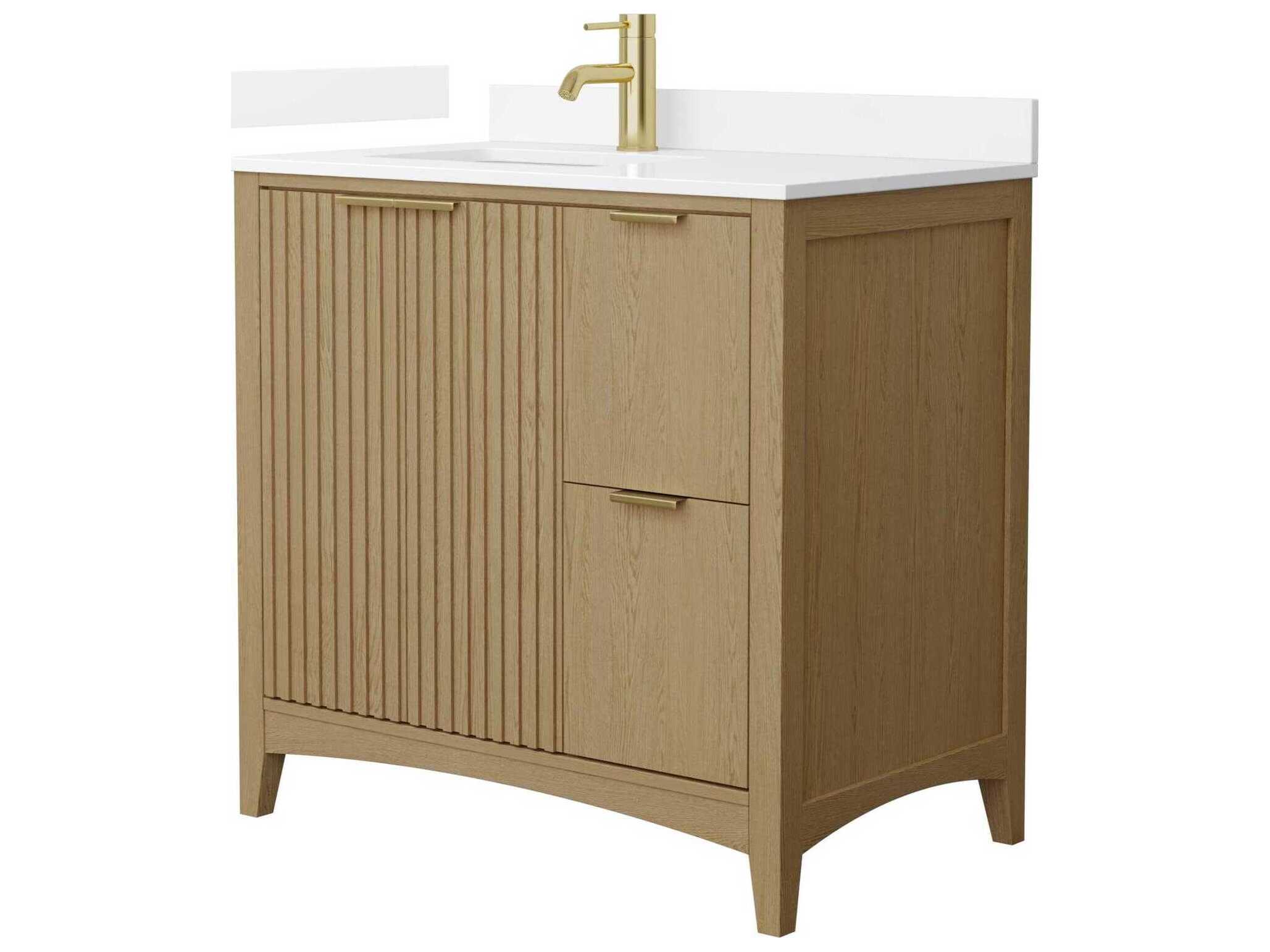 Wyndham Collection Palmilla 36" Natural Oak Vanity