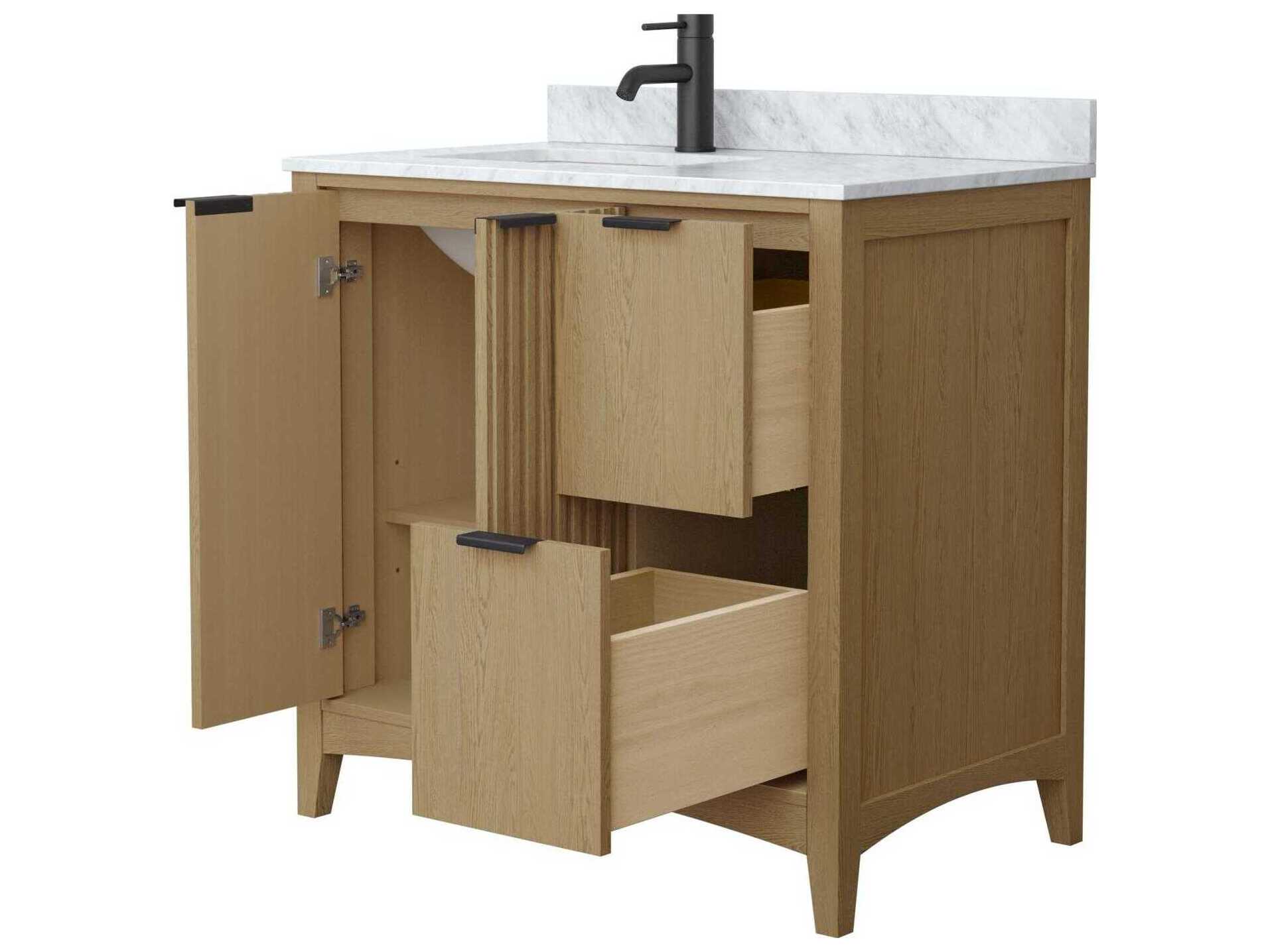 Wyndham Collection Palmilla 36" Natural Oak Vanity