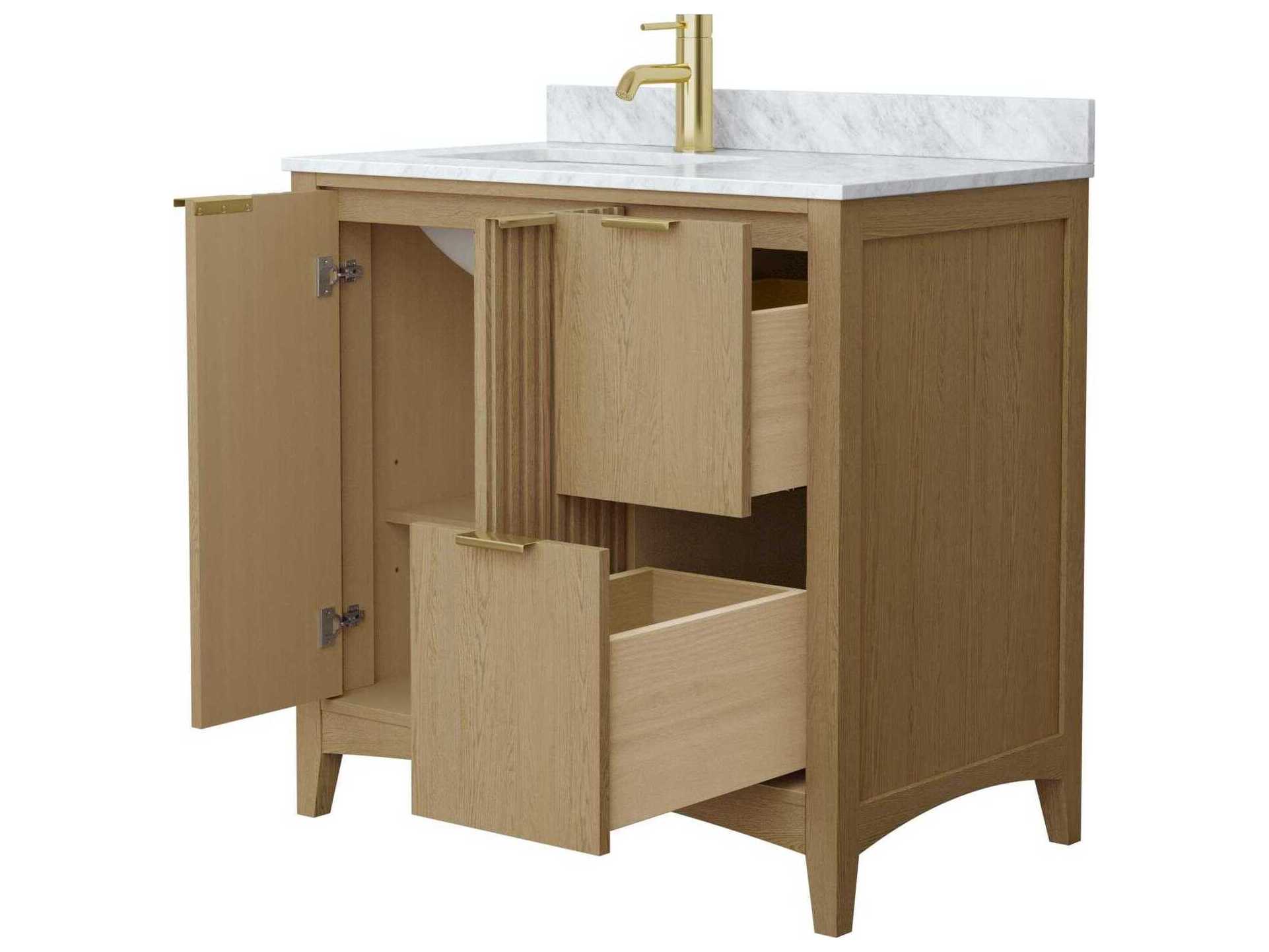 Wyndham Collection Palmilla 36" Natural Oak Vanity