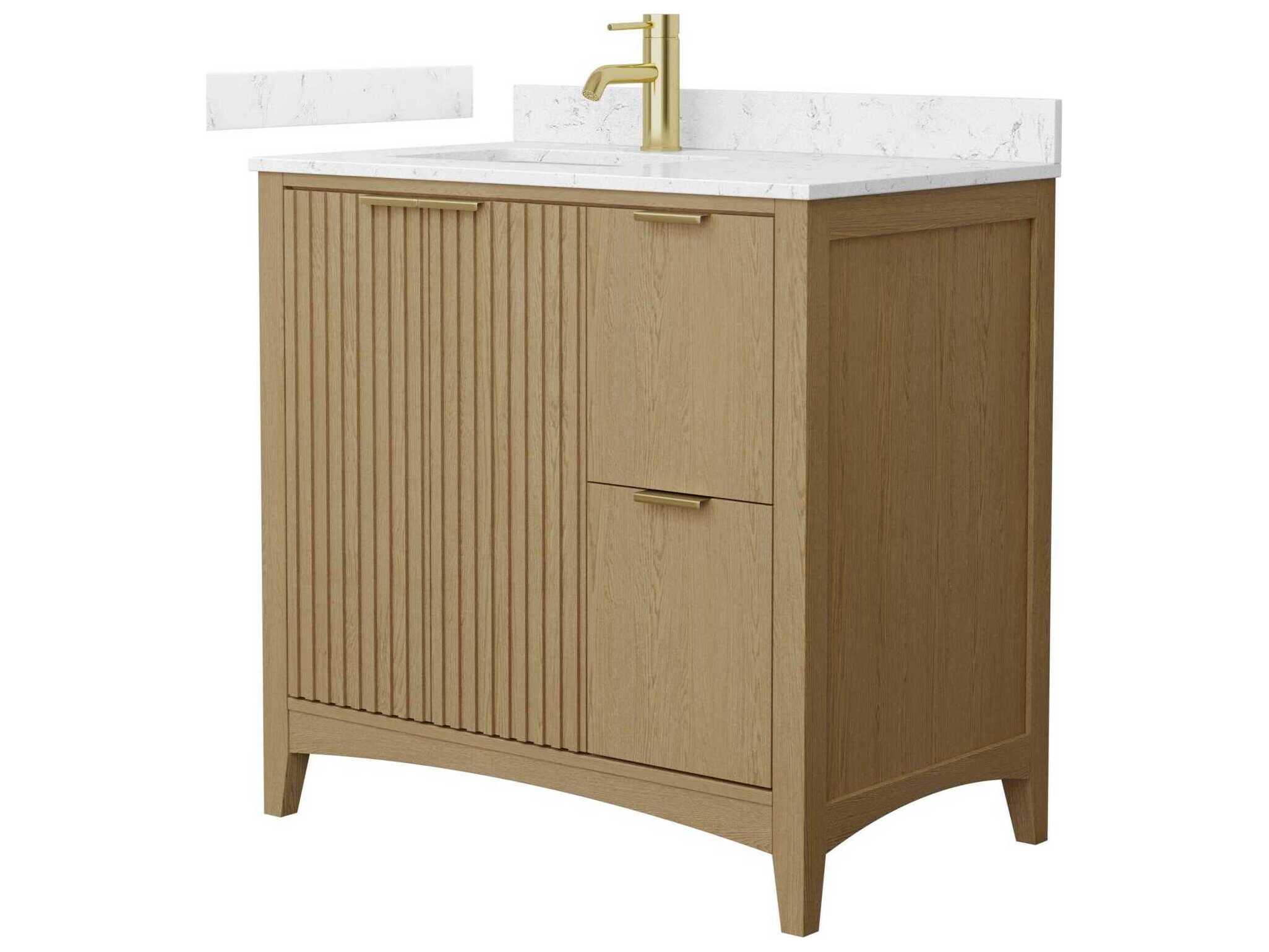 Wyndham Collection Palmilla 36" Natural Oak Vanity