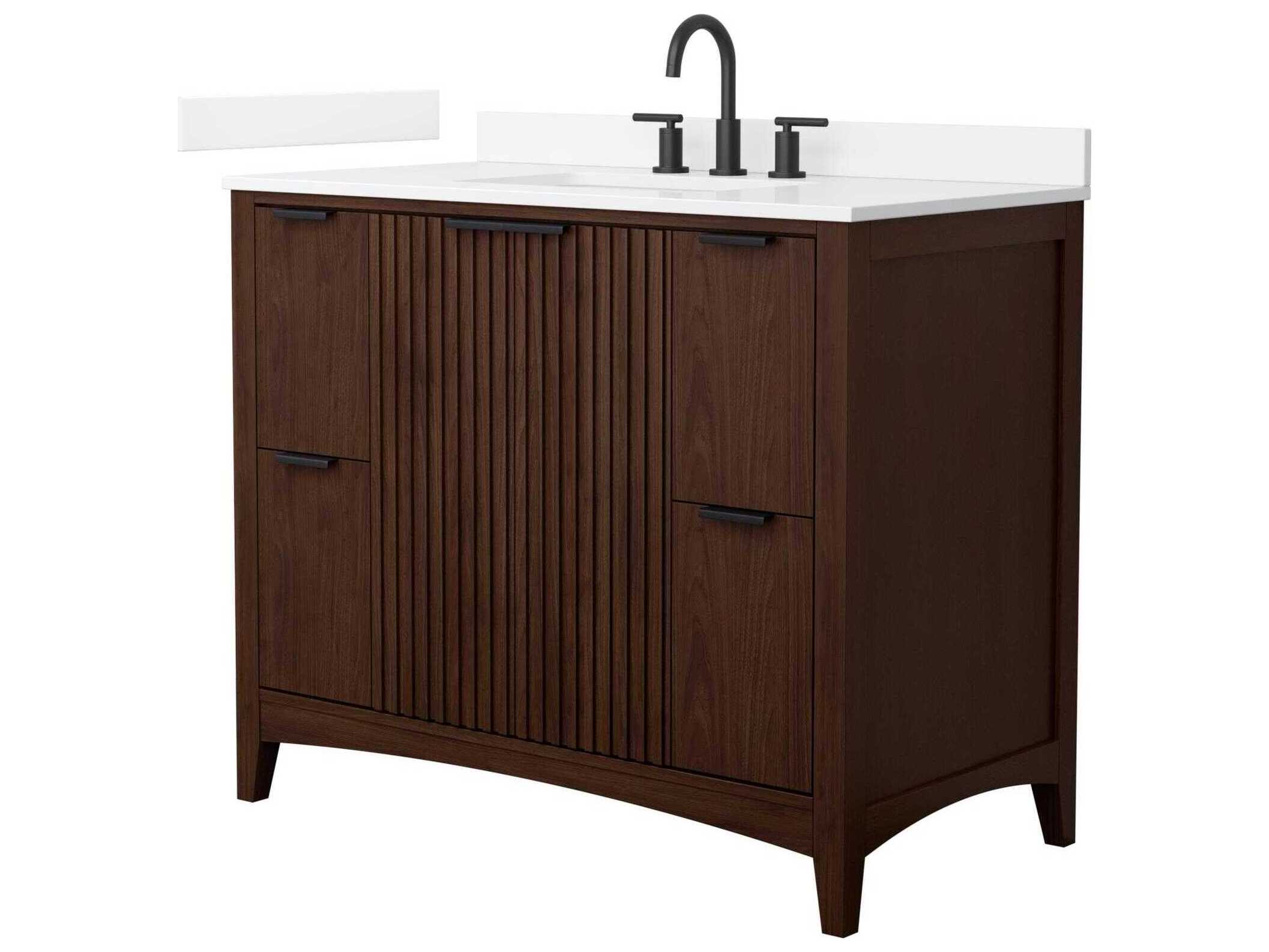 Wyndham Collection Palmilla 42" Dark Walnut Vanity