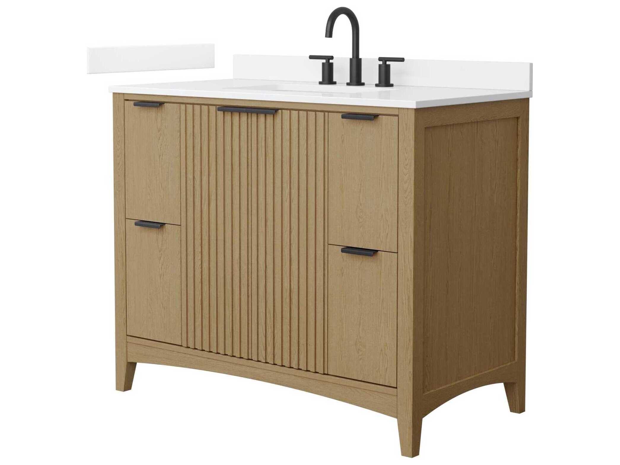 Wyndham Collection Palmilla 42" Natural Oak Vanity