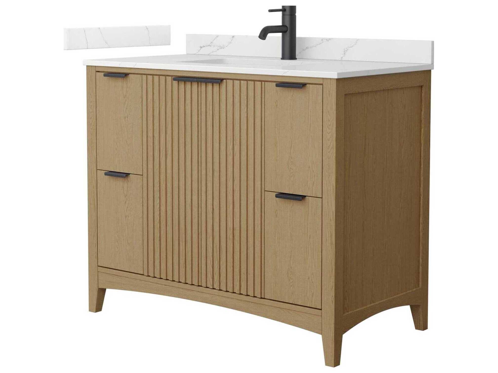 Wyndham Collection Palmilla 42" Natural Oak Vanity