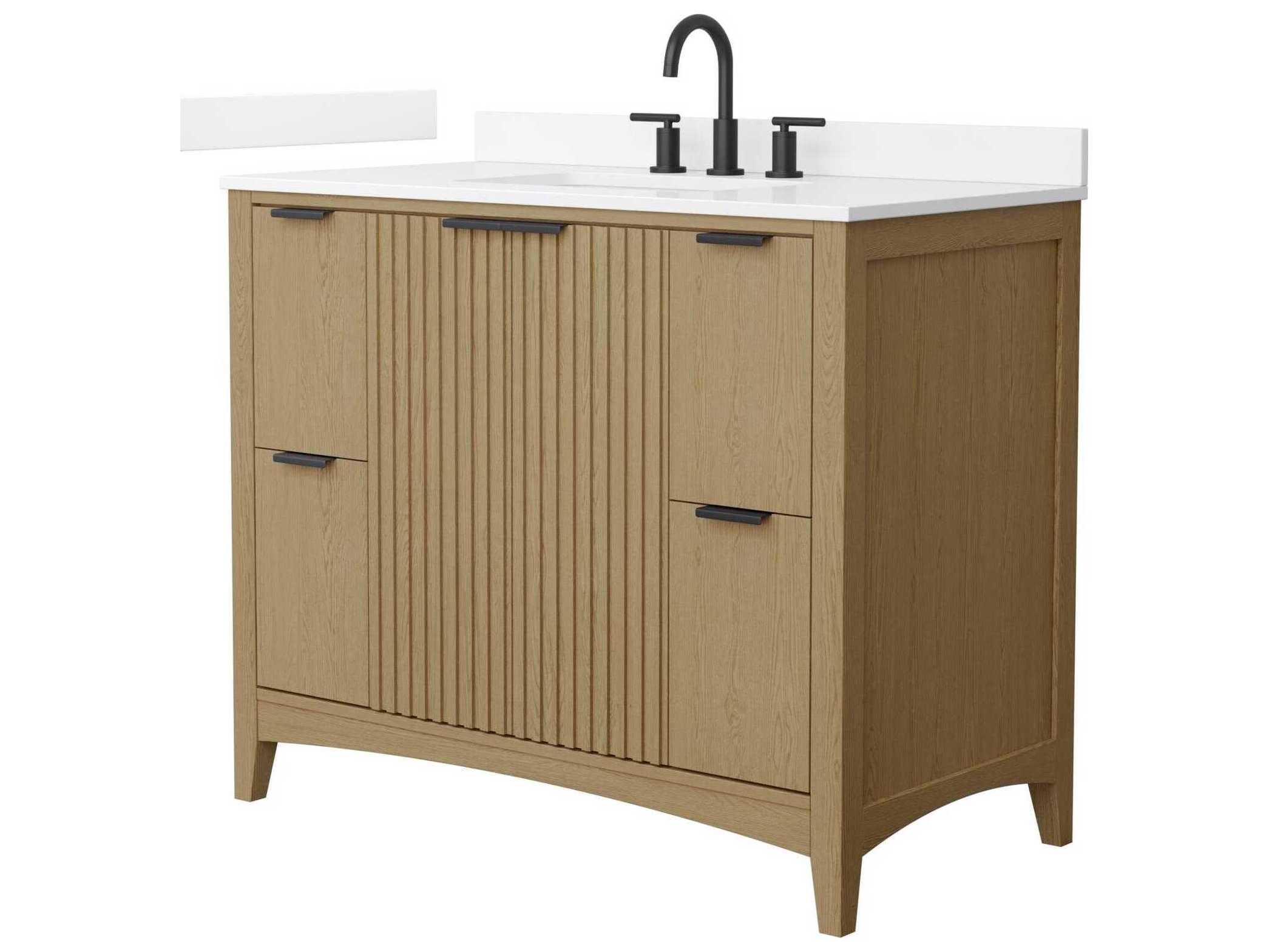 Wyndham Collection Palmilla 42" Natural Oak Vanity